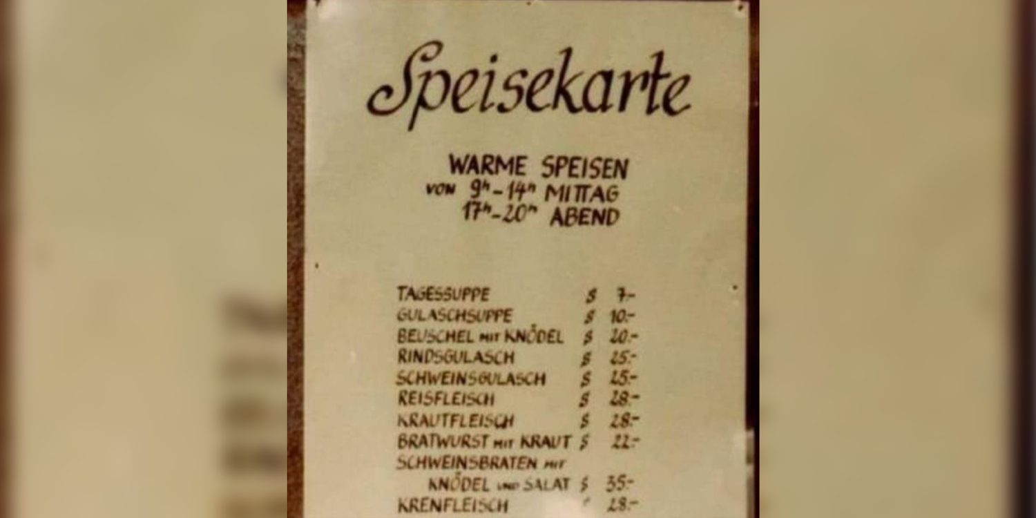 Diese Gastro-Preise könnte man sich heutzutage gar nicht mehr vorstellen. Ein Wiener Wirt macht das für kurze Zeit allerdings wieder möglich.