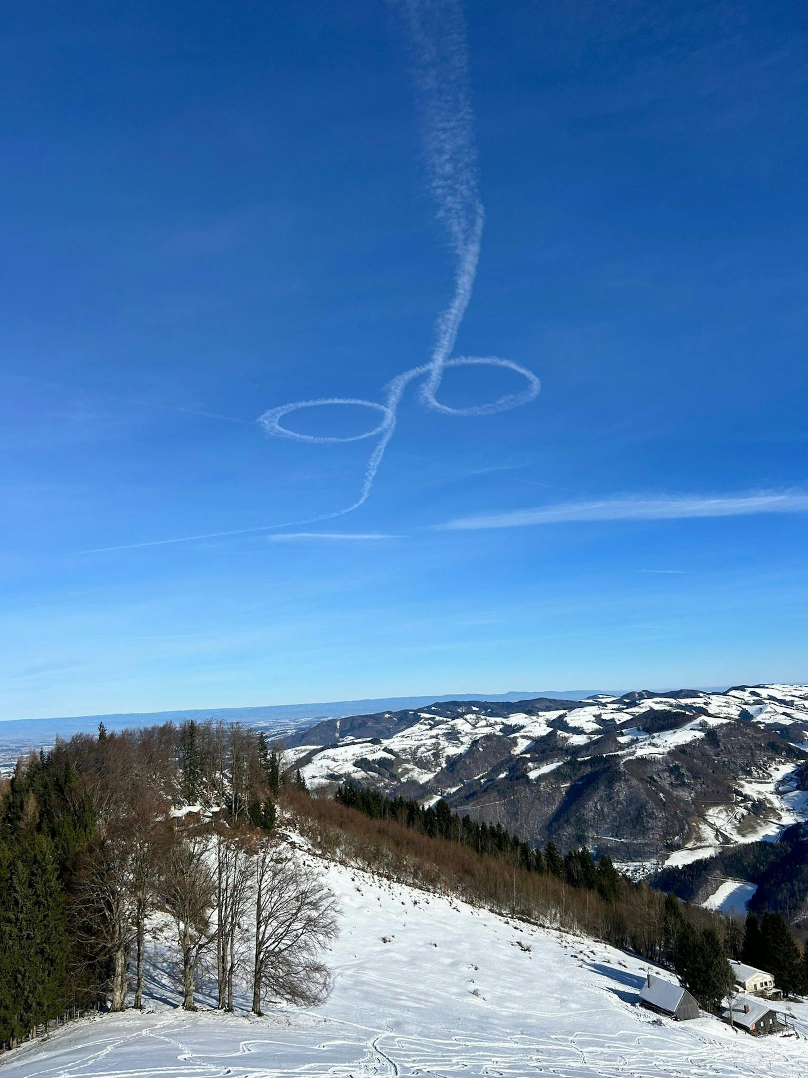 Auch in den Bergen sorgte die Formation für Irritationen. Wolfgang aus Ternberg machte diese Aufnahme.