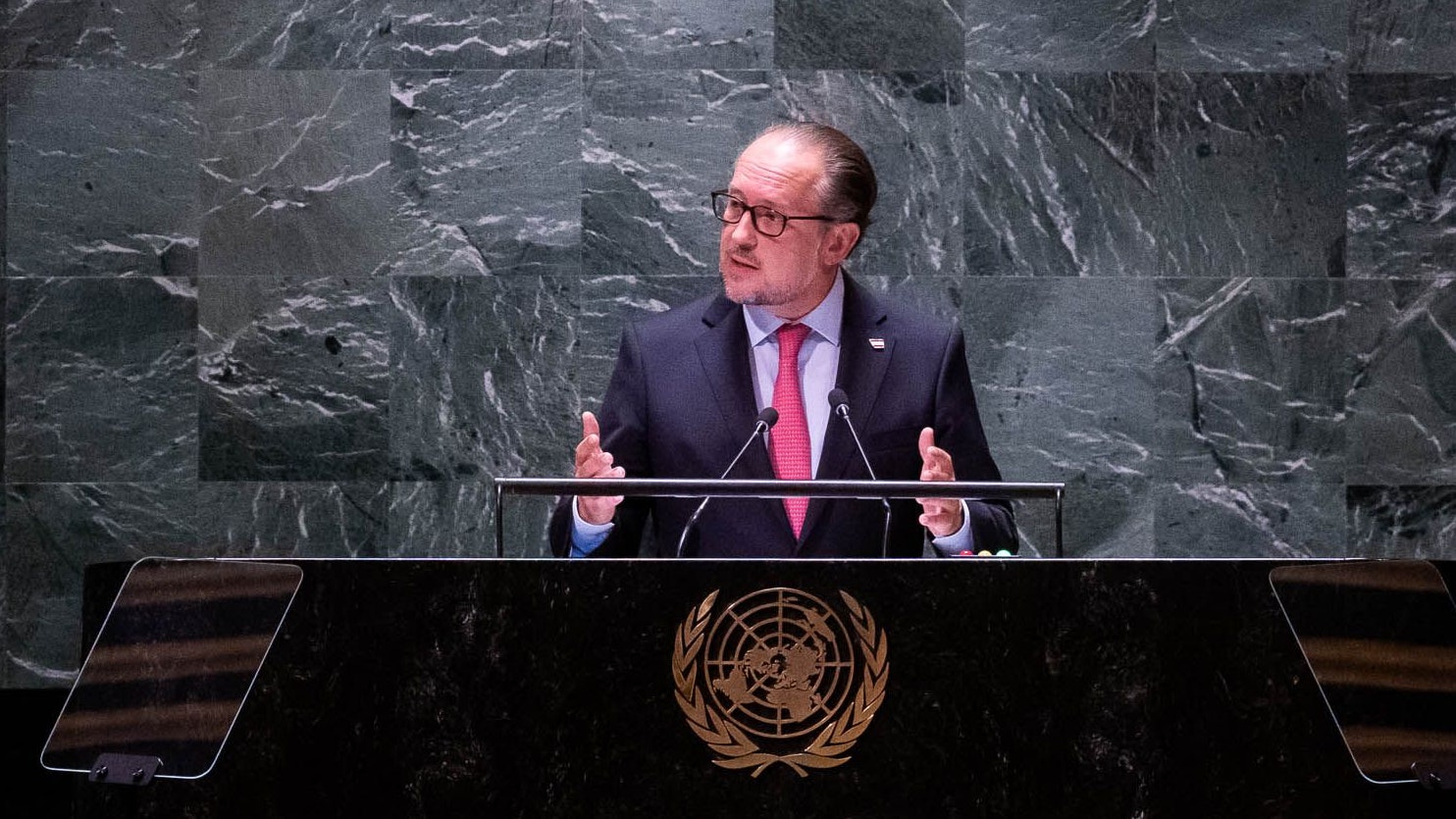 Dienstag (knapp vor Mitternacht unserer Zeit) hielt Außenminister Schallenberg eine Rede vor der UNO.