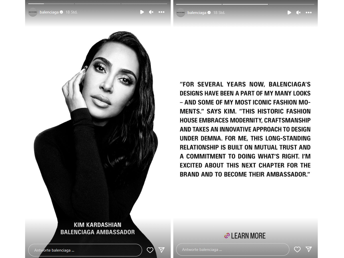 Kim Kardashian arbeitet wieder mit Balenciaga zusammen.