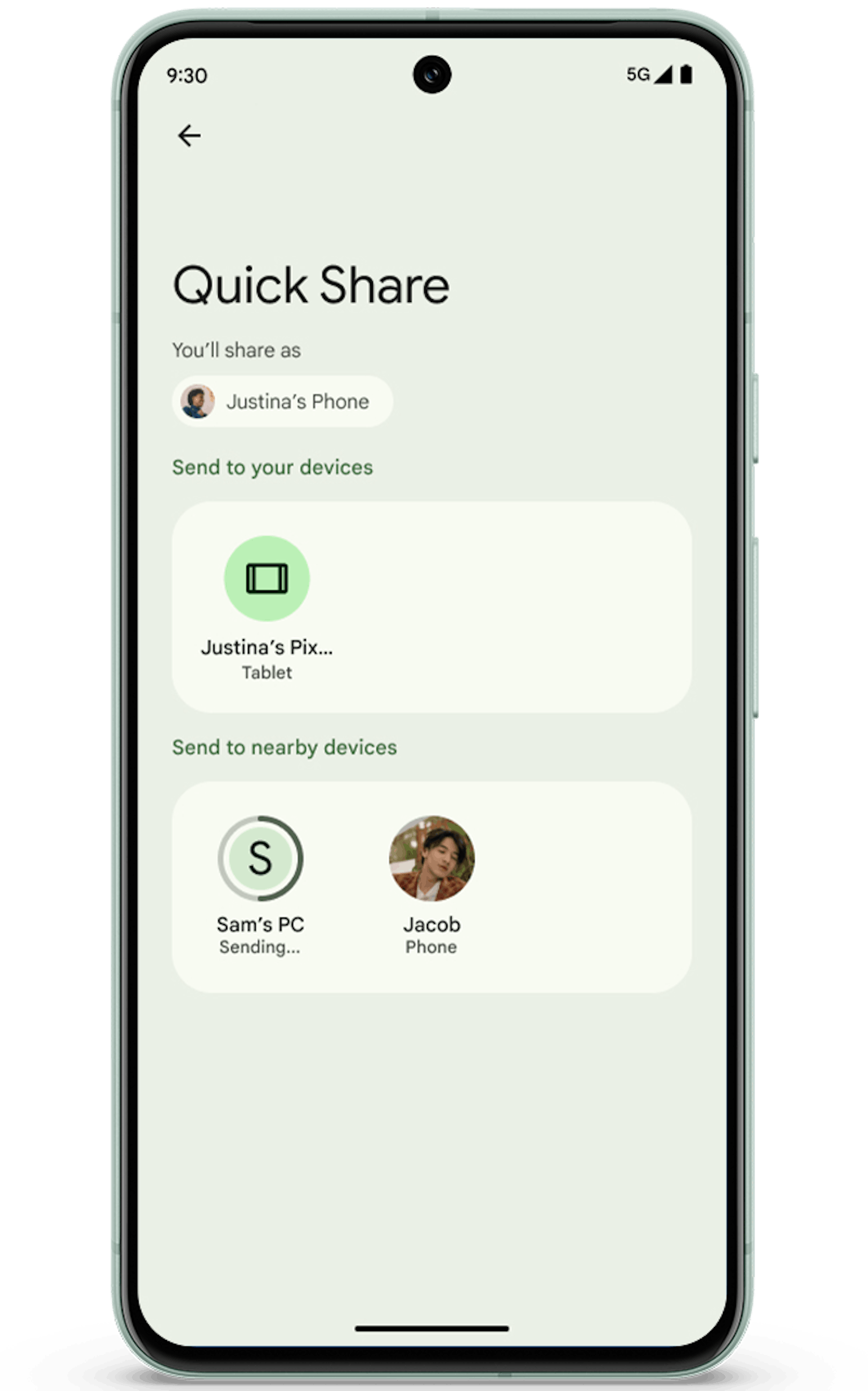 Mit Quick Share, bisher bekannt als Nearby Share, können Dateien, Bilder und Texte zudem schnell und simpel an Android-, Chromebook- und Windows-Geräte geschickt werden, auch offline.