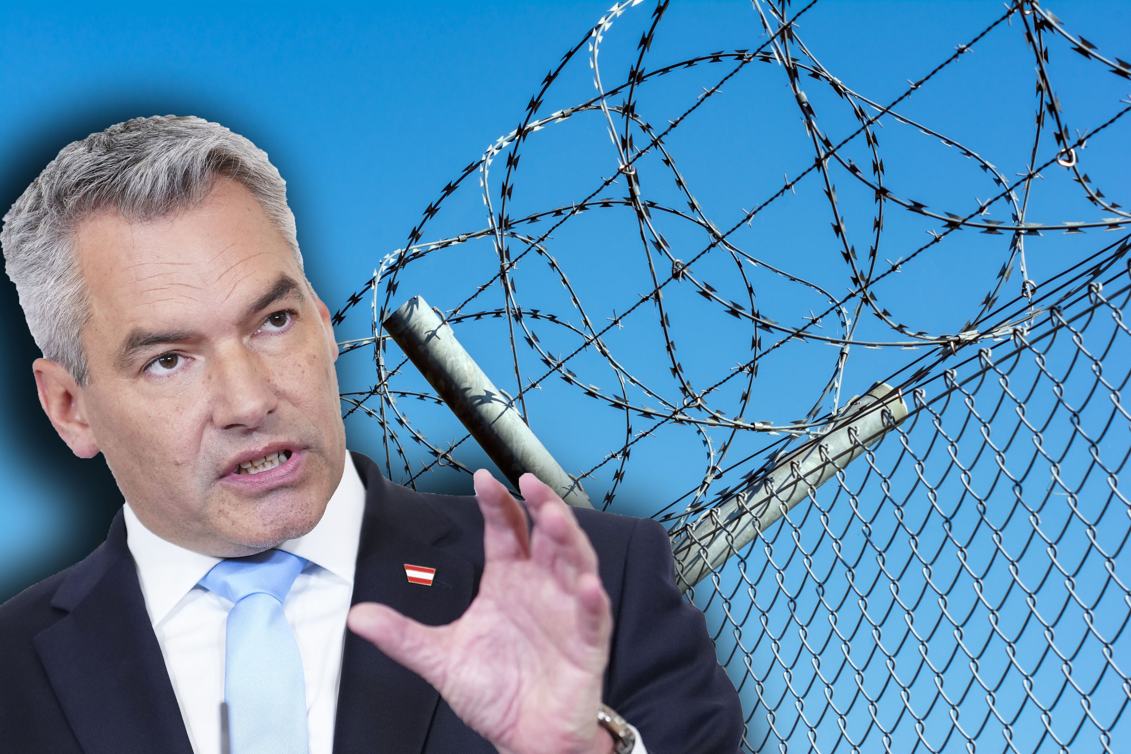 Bundeskanzler Karl Nehammer will auf einen knallharten Migrations-Kurs setzen. 