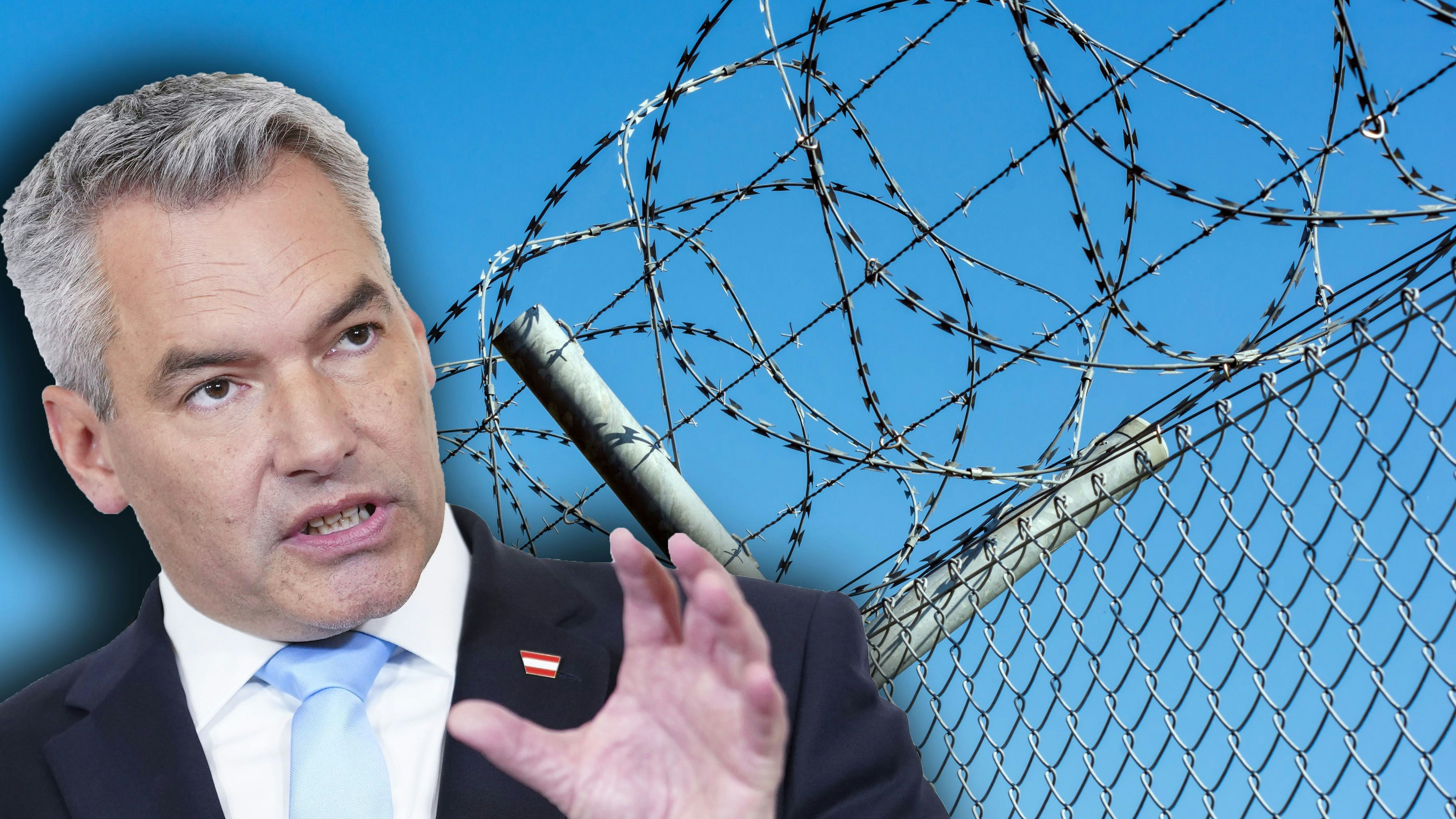 Bundeskanzler Karl Nehammer will auf einen knallharten Migrations-Kurs setzen. 