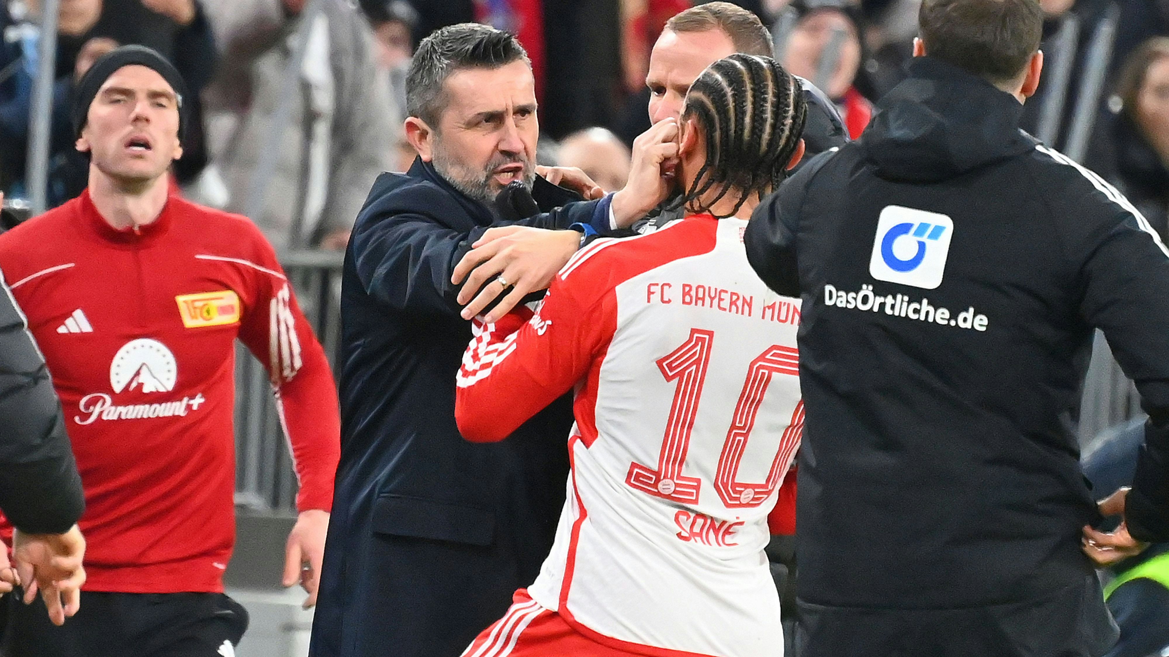 Union-Coach Nenad Bjelica legt sich mit Leroy Sane an. 