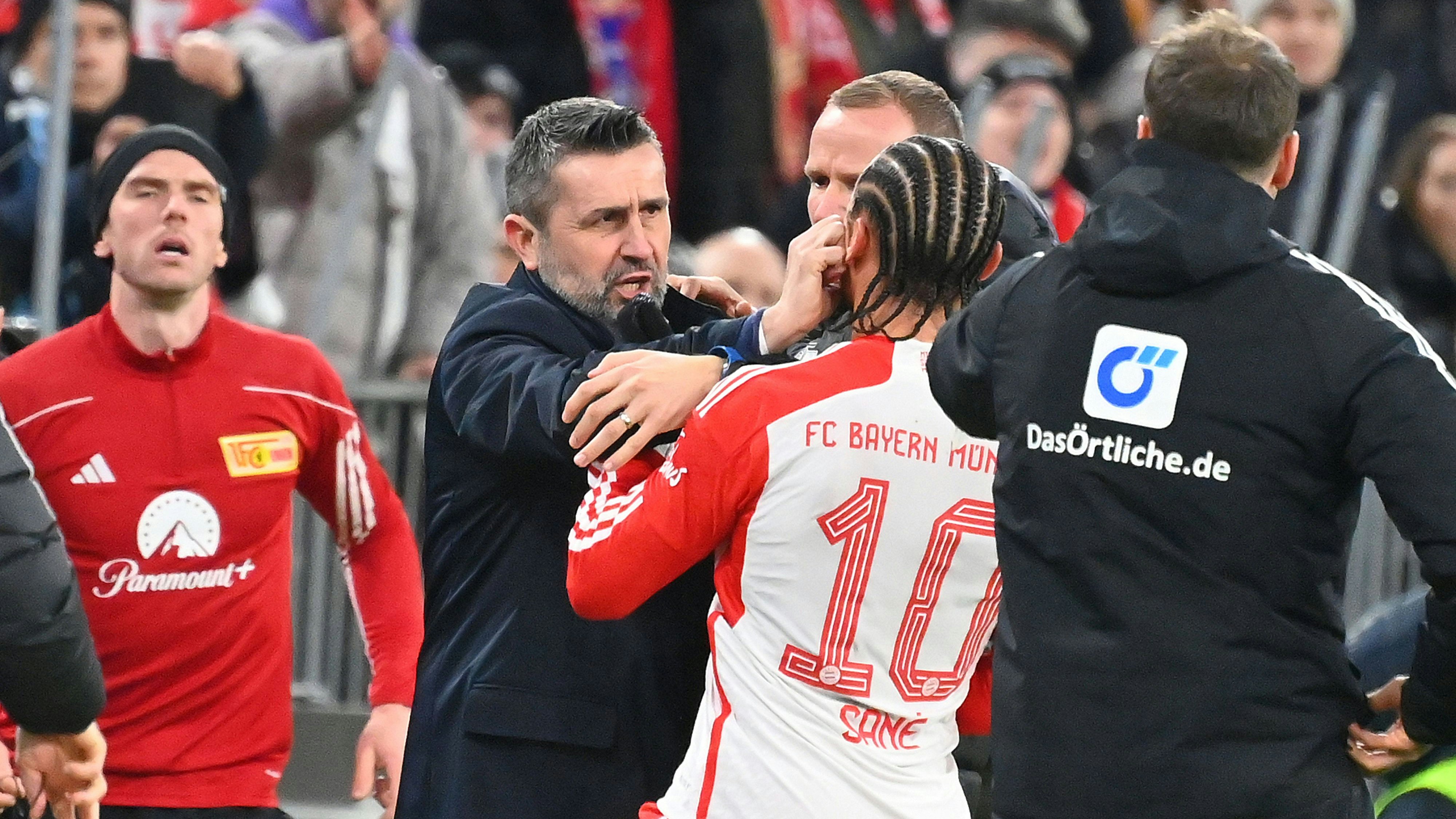 Union-Coach Nenad Bjelica legt sich mit Leroy Sane an. 