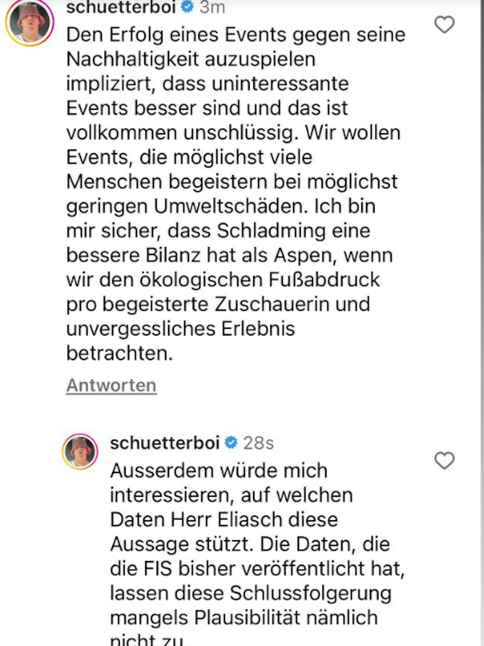 Julian Schütter kann die Kritik des FIS-Chefs nicht nachvollziehen.