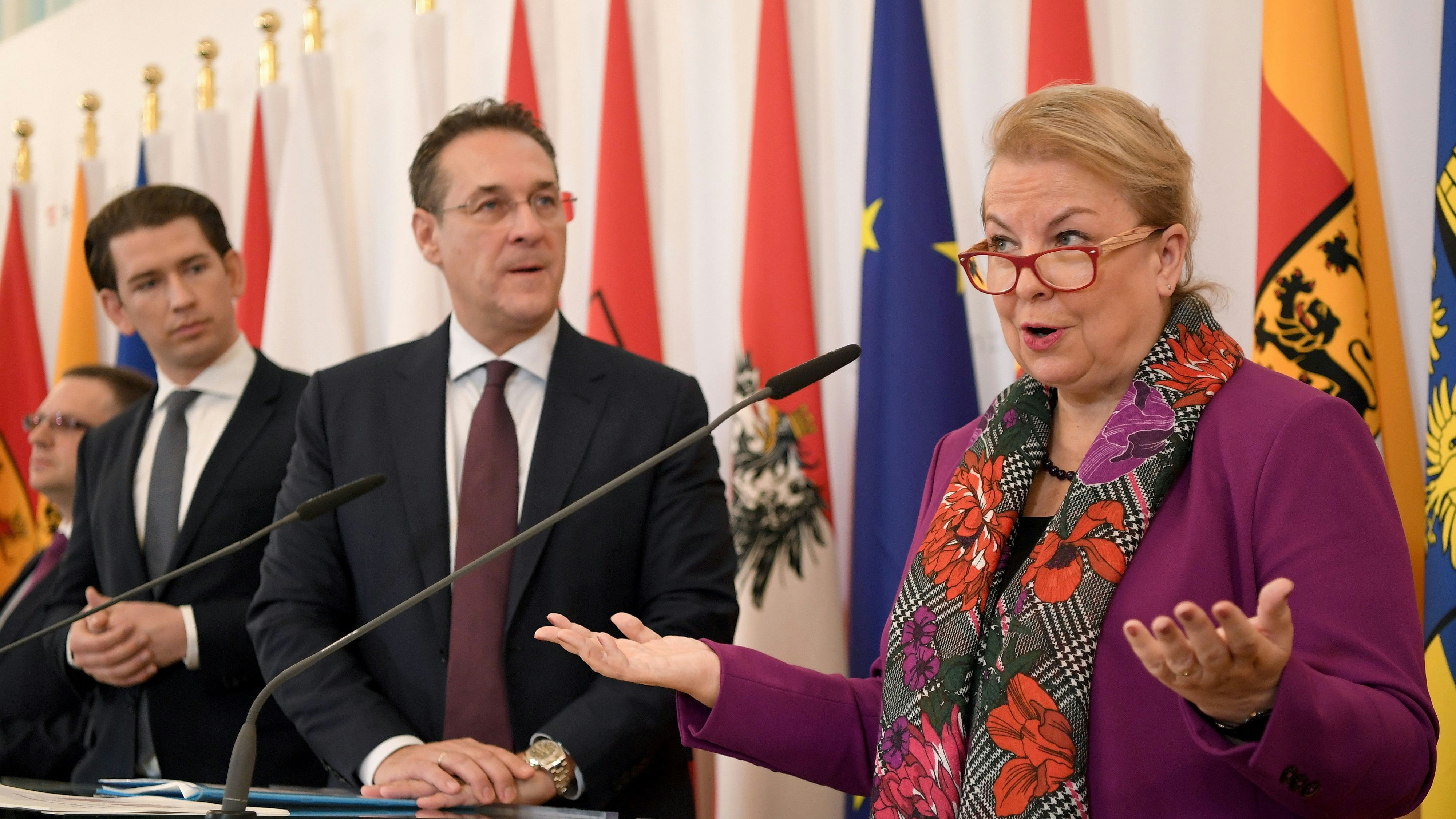 Die Fusion der Krankenkassen war das Leuchtturmprojekt unter der Bundesregierung Kurz I. Im Bild (v.l.n.r.): VP-Sozialsprecher Wögingner, Bundeskanzler Kurz, Vizekanzler Stache und Gesundheitsministerin Hartinger-Klein.