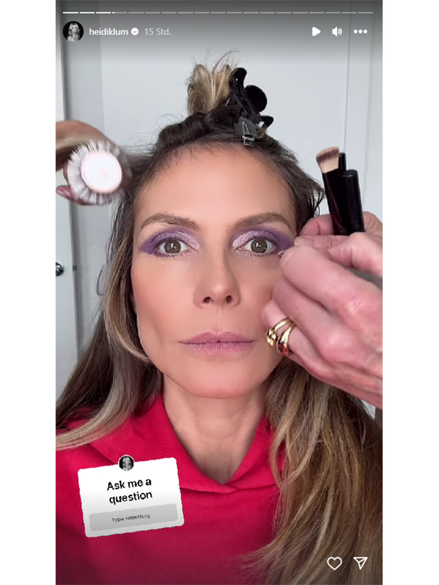 Heidi Klum startet beim Styling eine Fragerunde.