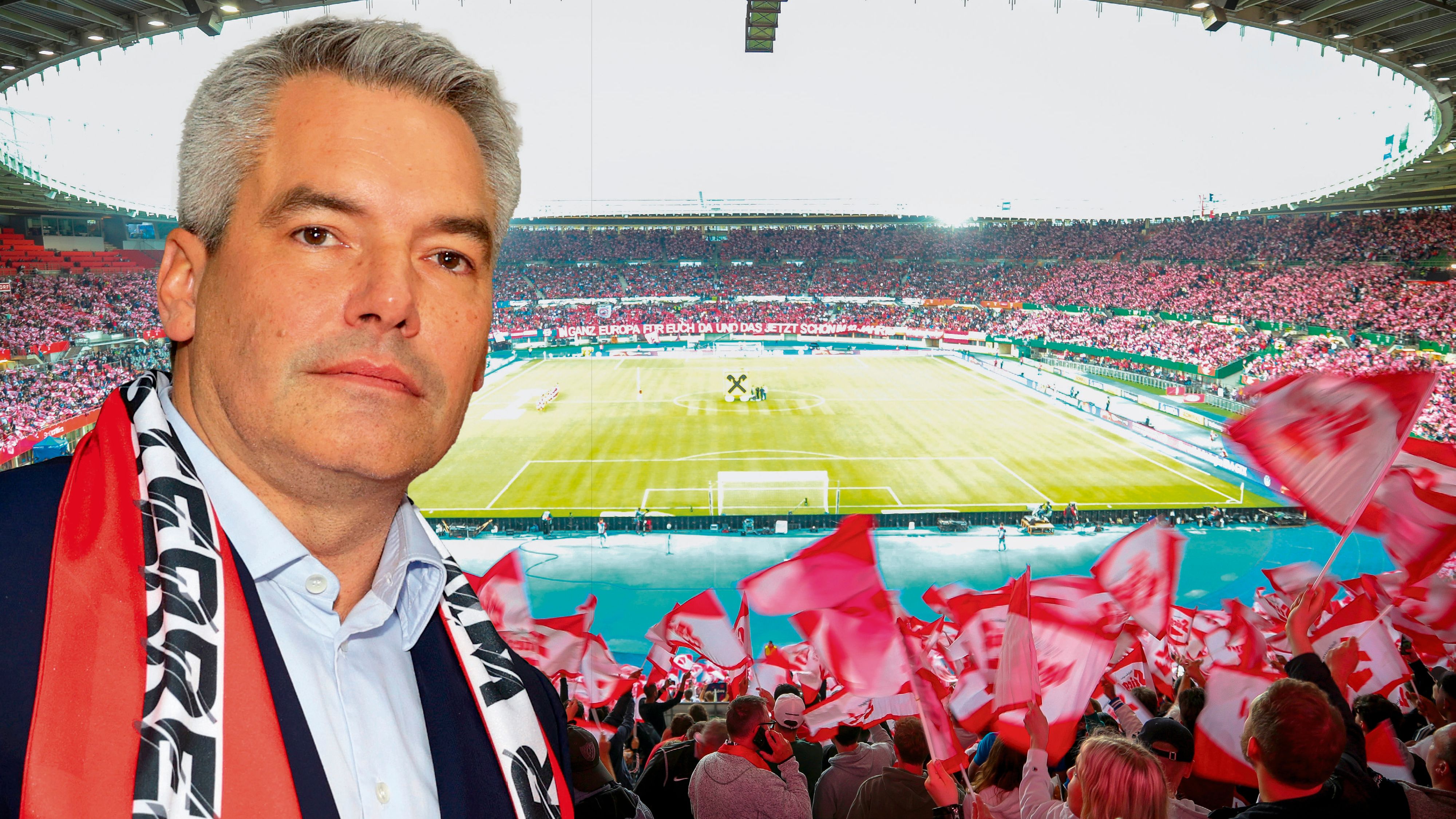 Ambitionierter Plan: Nehammer will bis 2030 ein neues Nationalstadion.