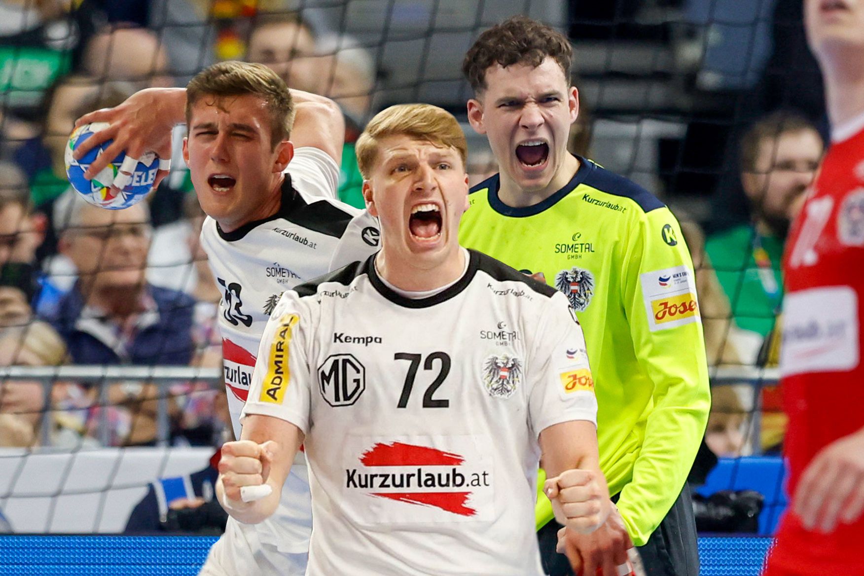 Unter anderen haben Mykola Bilyk (l.), Lukas Hutecek und Constantin Möstl die Chance auf einen Platz im All-Star-Team.