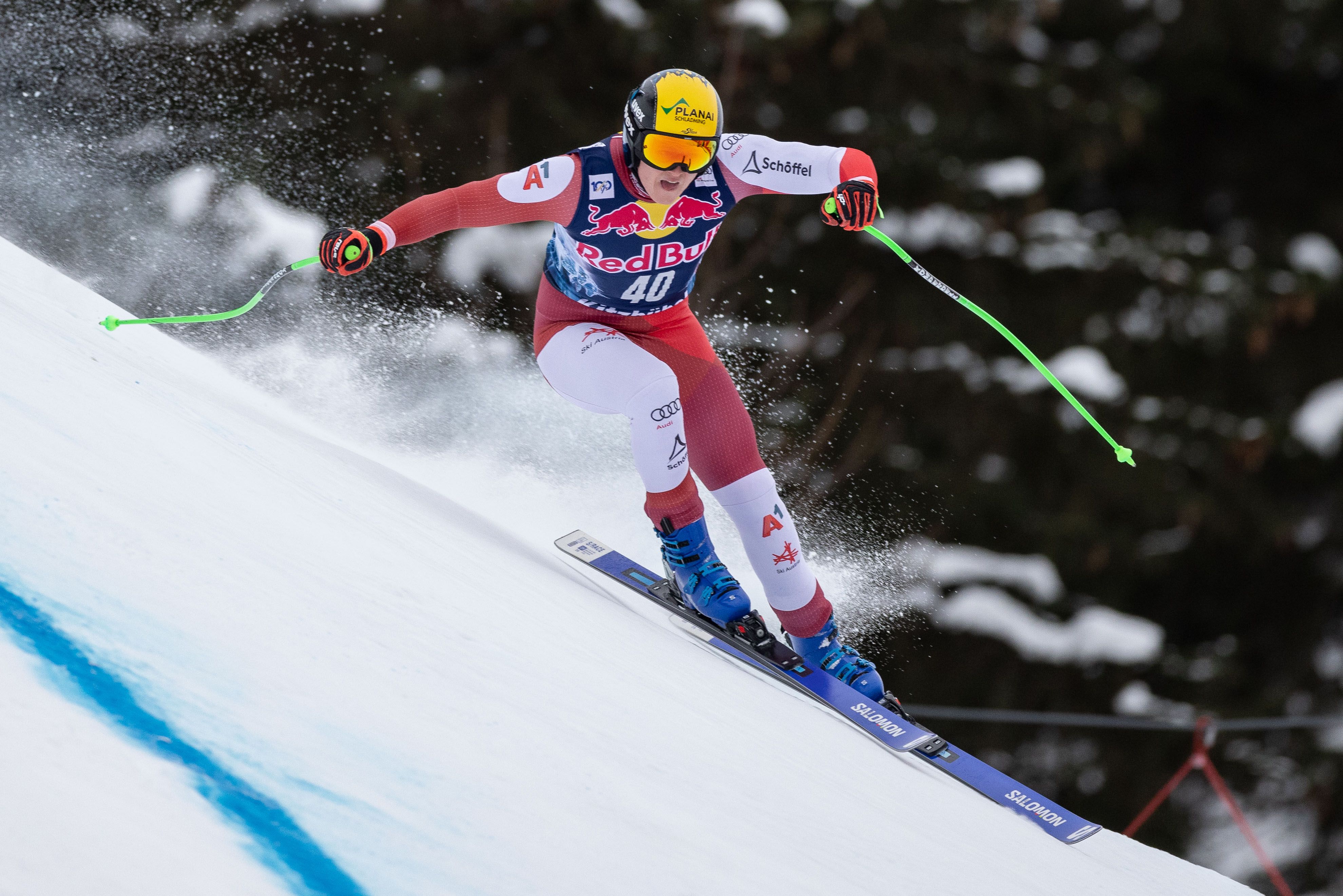 Nach der Fahrt auf der Streif verletzte sich Vincent Wieser.