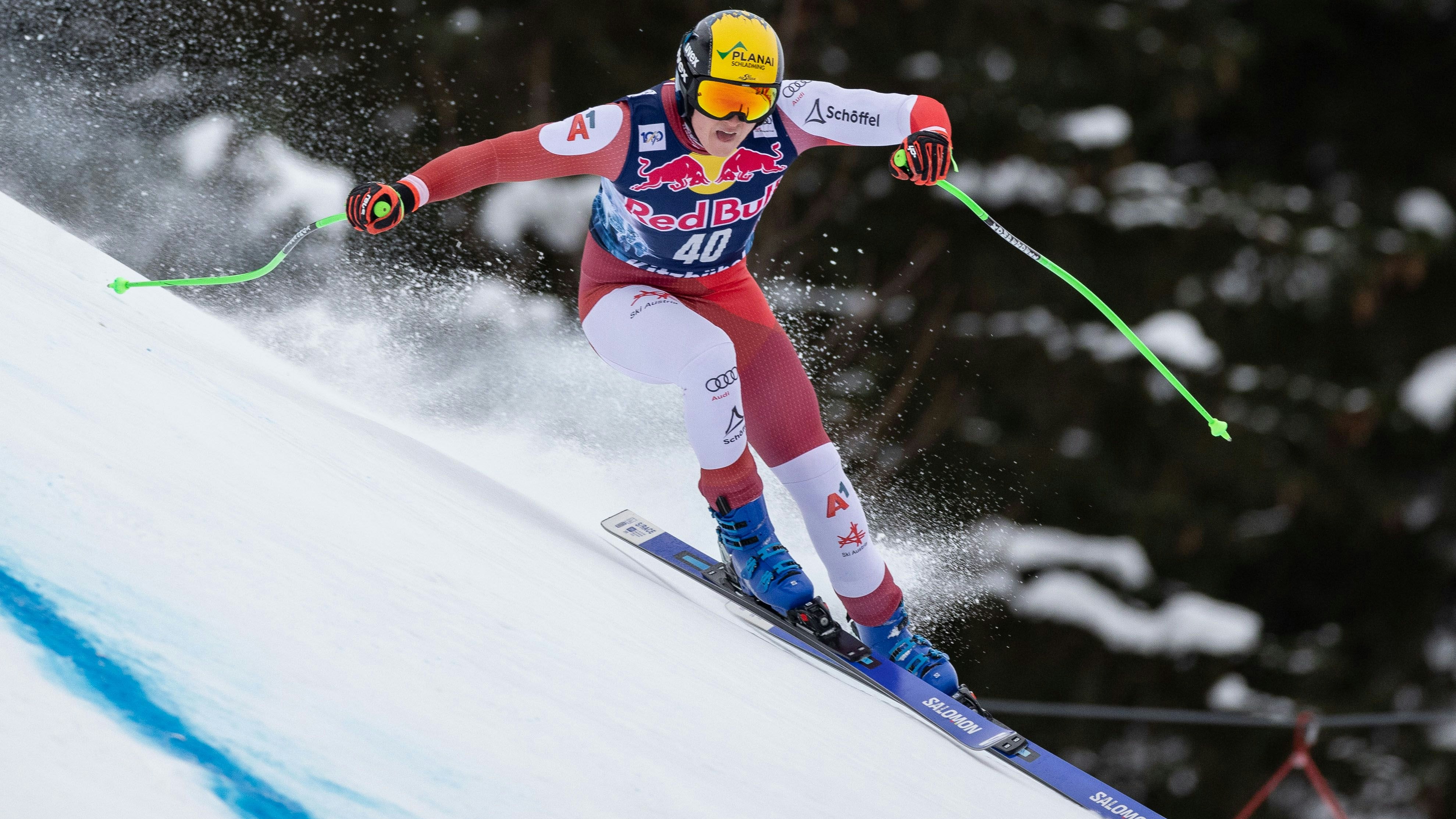 Nach der Fahrt auf der Streif verletzte sich Vincent Wieser.
