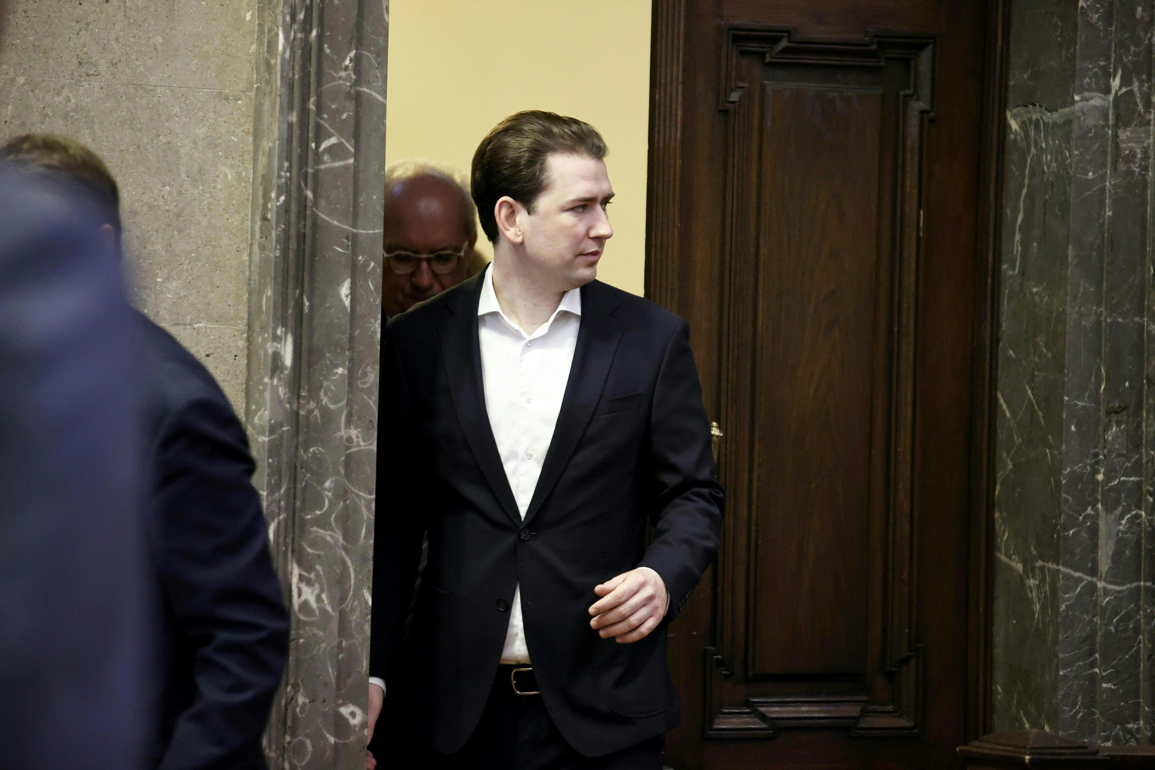 Der ehemalige Bundeskanzler Sebastian Kurz (ÖVP) am Donnerstag, dem 25. Jänner 2024 am Wiener Landl