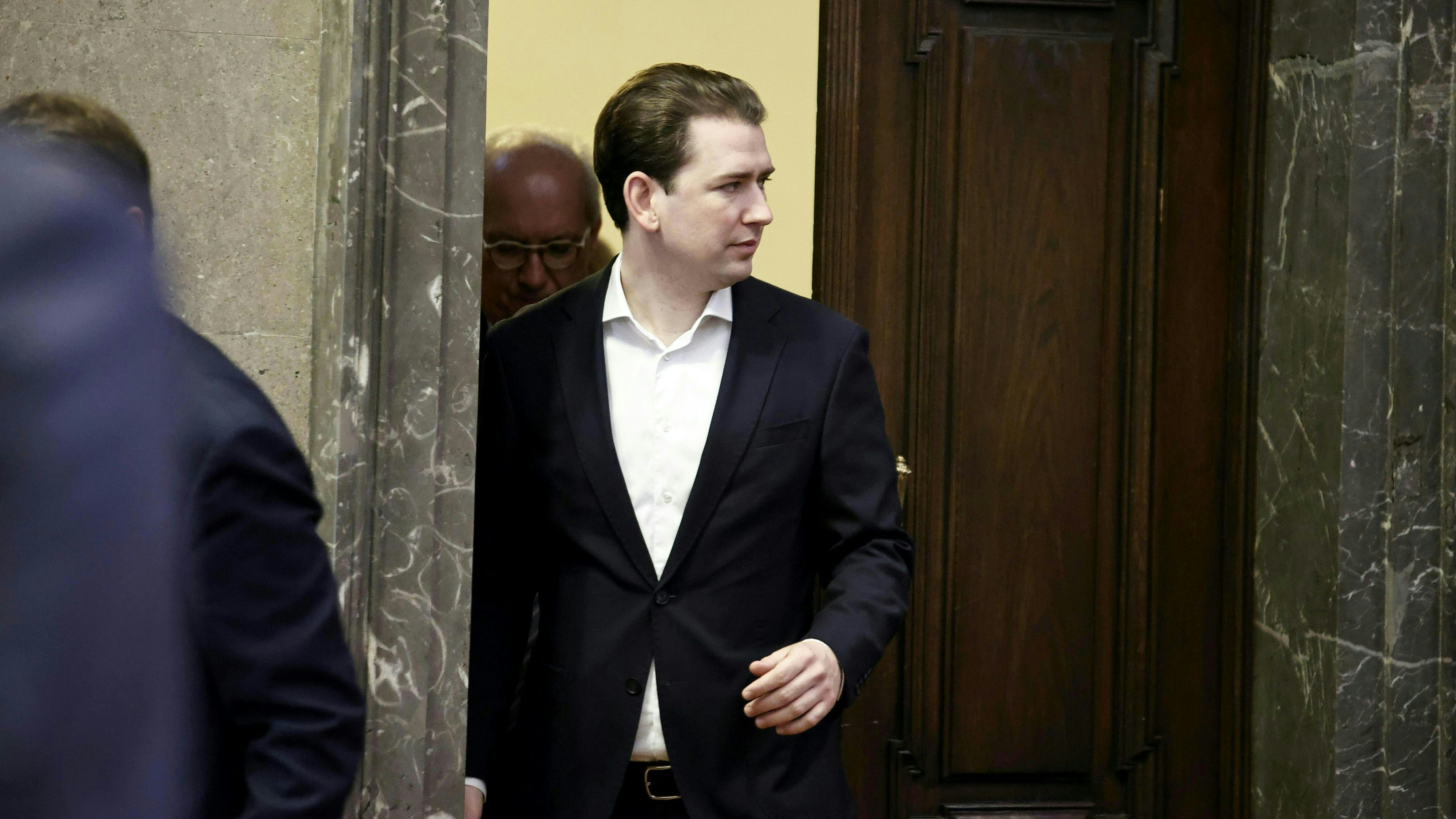 Der ehemalige Bundeskanzler Sebastian Kurz (ÖVP) am Donnerstag, dem 25. Jänner 2024 am Wiener Landl