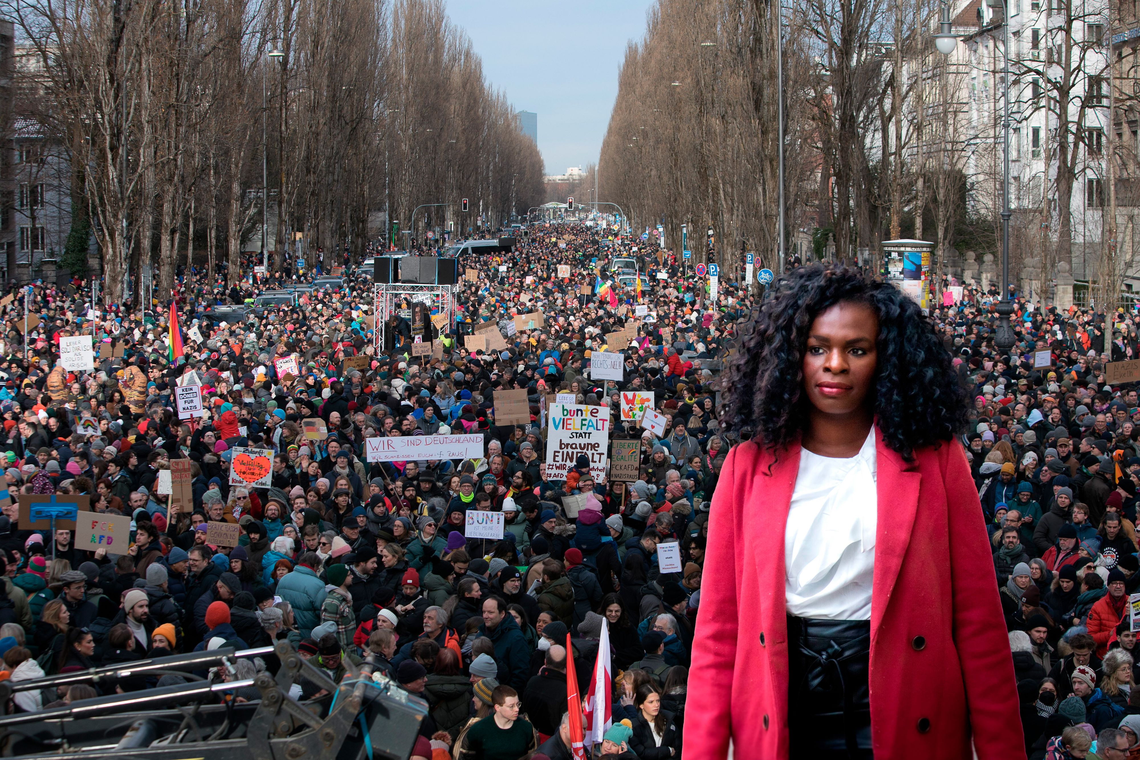 Wie in Deutschland letzte Woche, gehen morgen Wiener gegen Rechts auf die Straße. SP-Politikerin Mireille Ngosso ist Mit-Organisatorin.