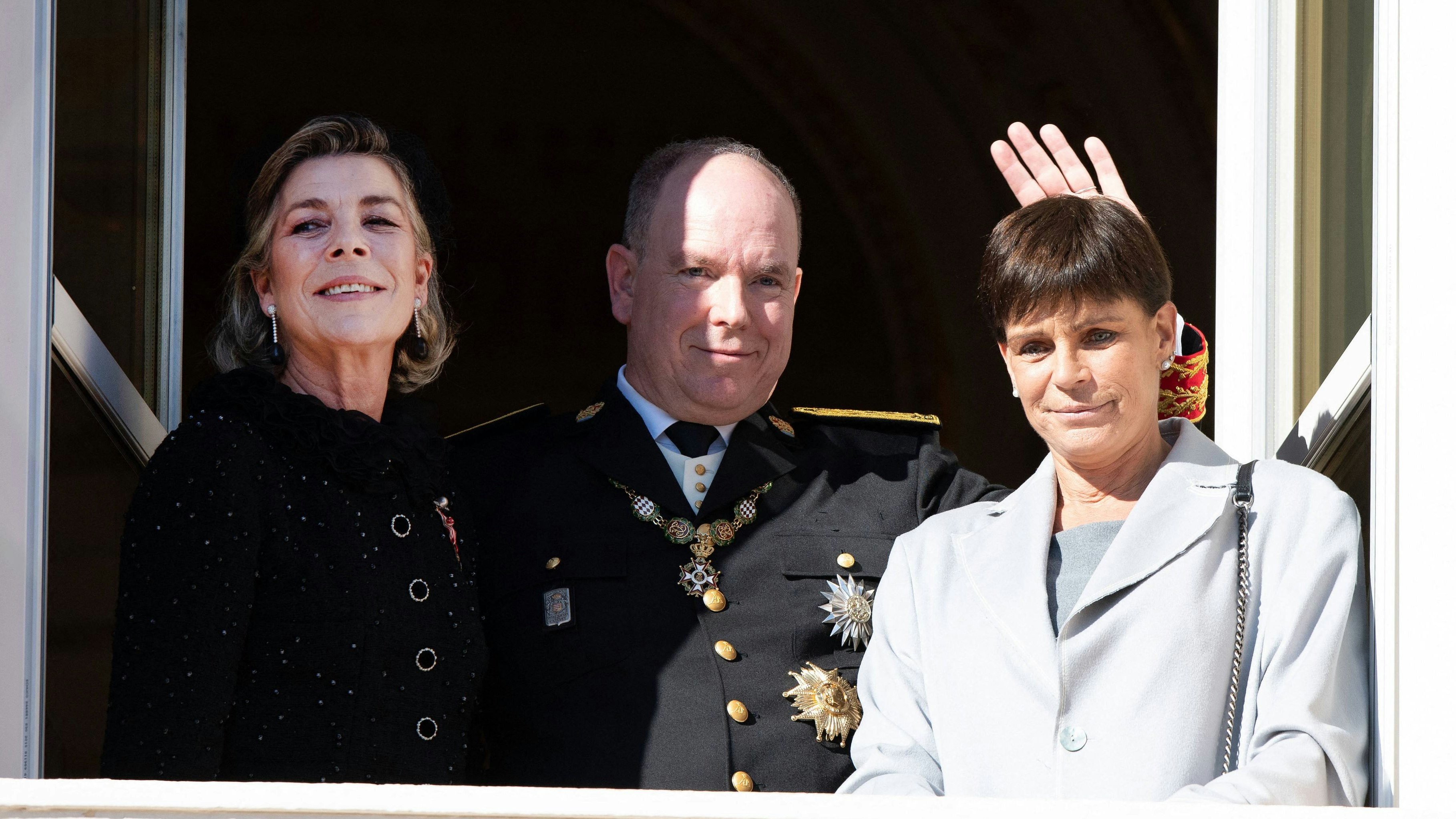 Fürst Albert mit seinen Geschwistern Caroline und Stéphanie.