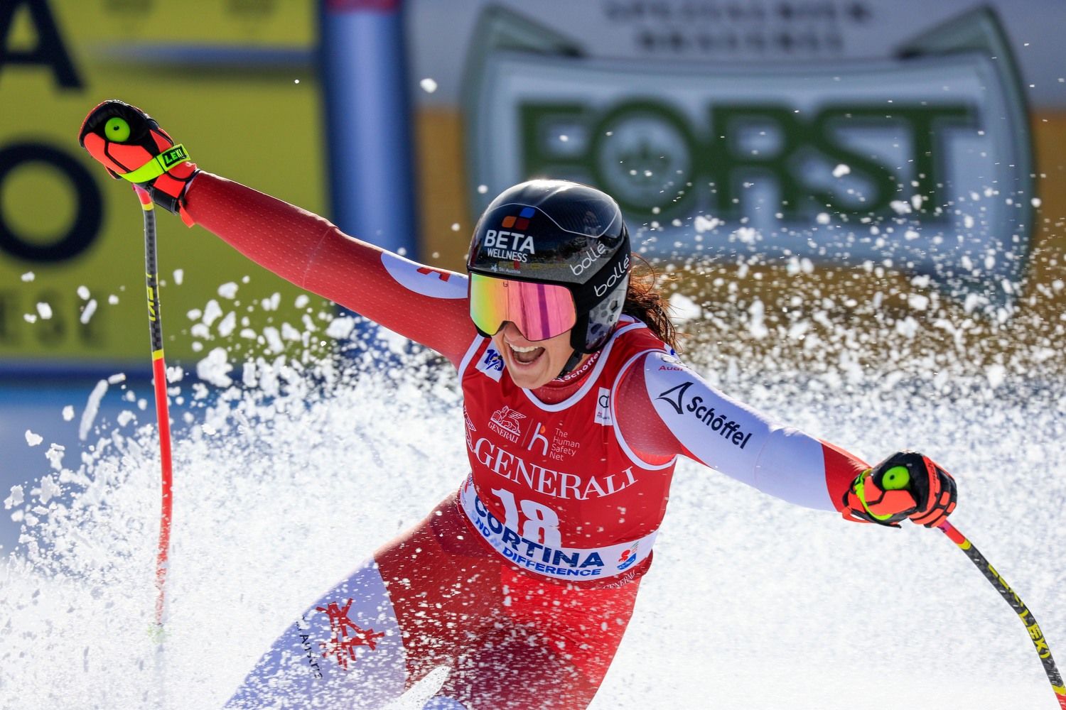 Österreichs Ski-Star Stephanie Venier. 