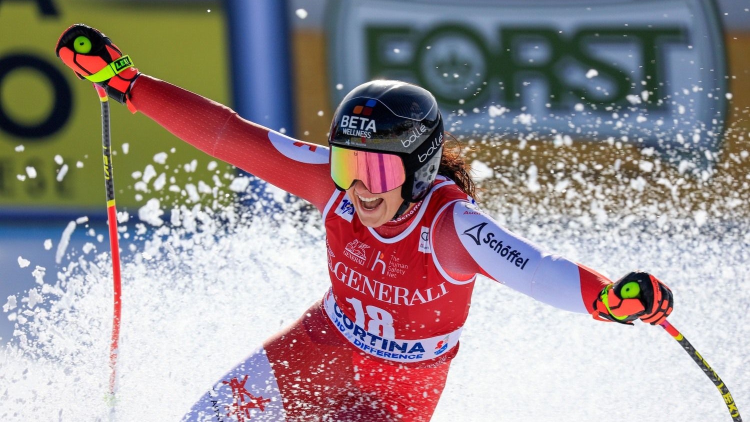 Österreichs Ski-Star Stephanie Venier. 