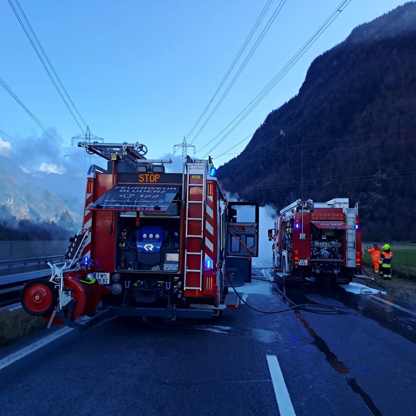 Die Feuerwehr Bludenz stand im Großeinsatz. 