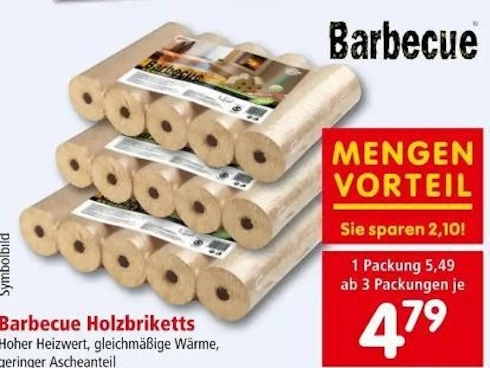 Aktuell können Kunden beim Einkauf von Holzbriketts sparen. 