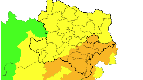 Hier gilt am Samstag Warnstufe Orange.