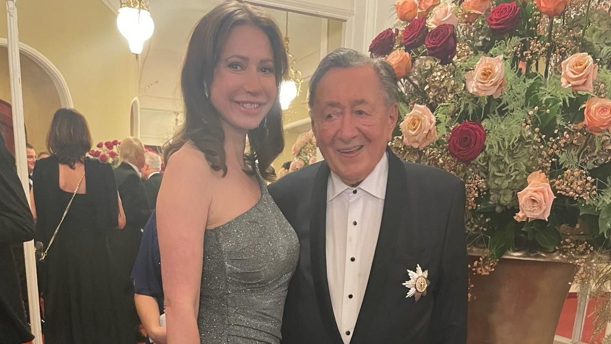 Richard Lugner war mit seinem "Täubchen" nach Graz gekommen.