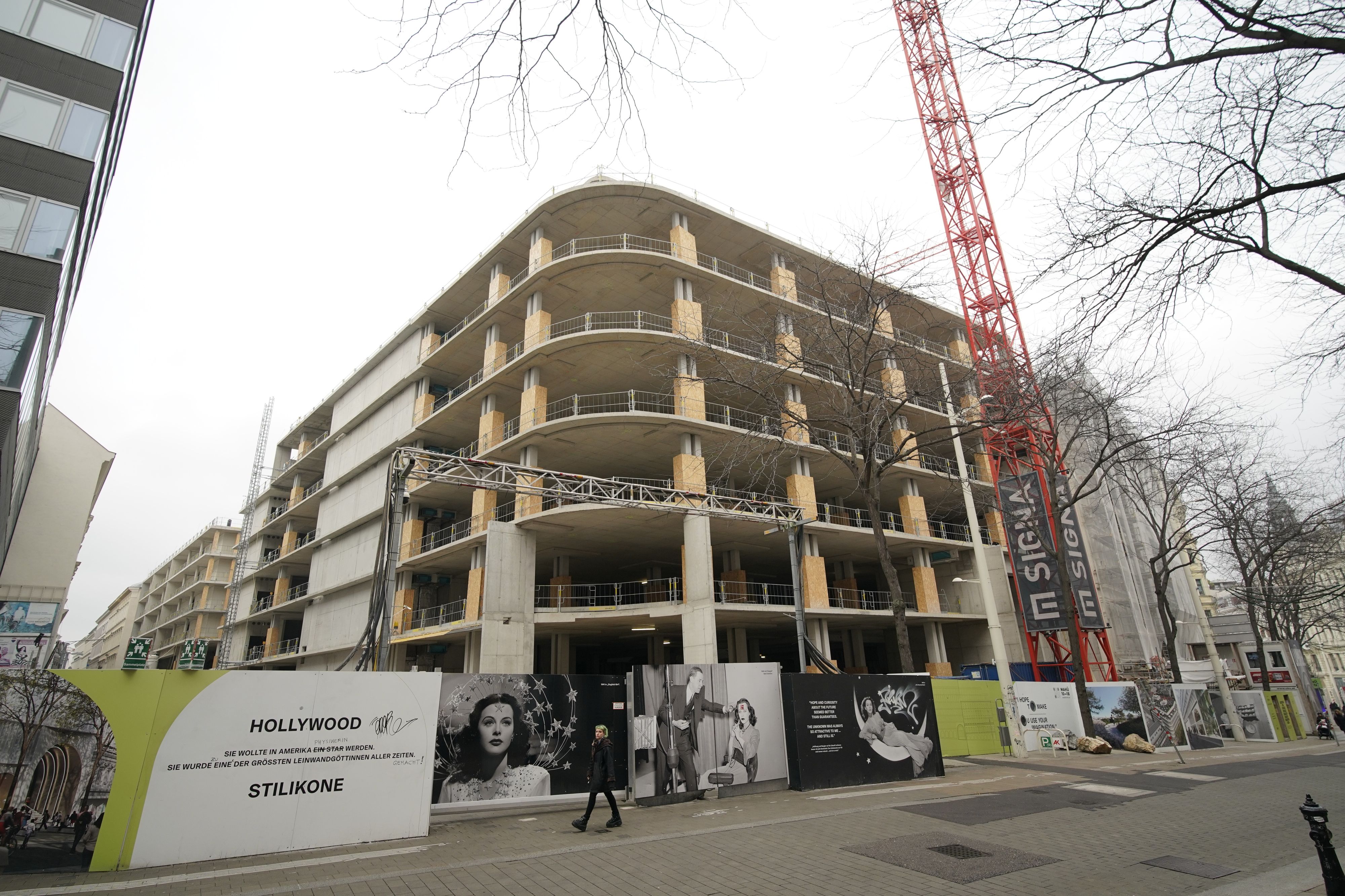 Der Rohbau von Benkos geplantem Kaufhaus 