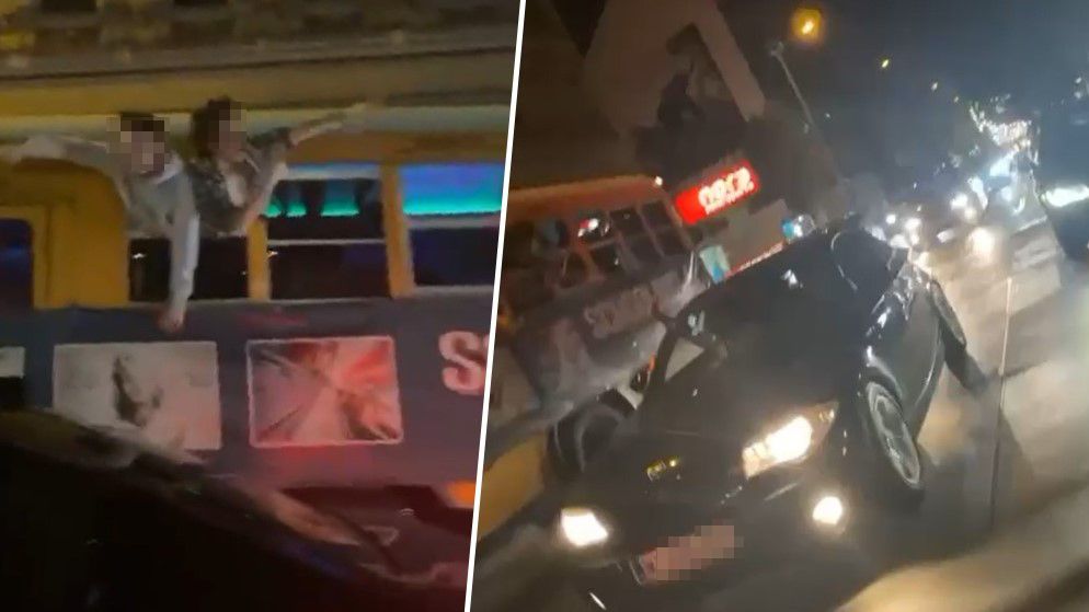 Die Bus-Party ging bei der Fahrt über den Wiener Gürtel mit Vollgas vonstatten.