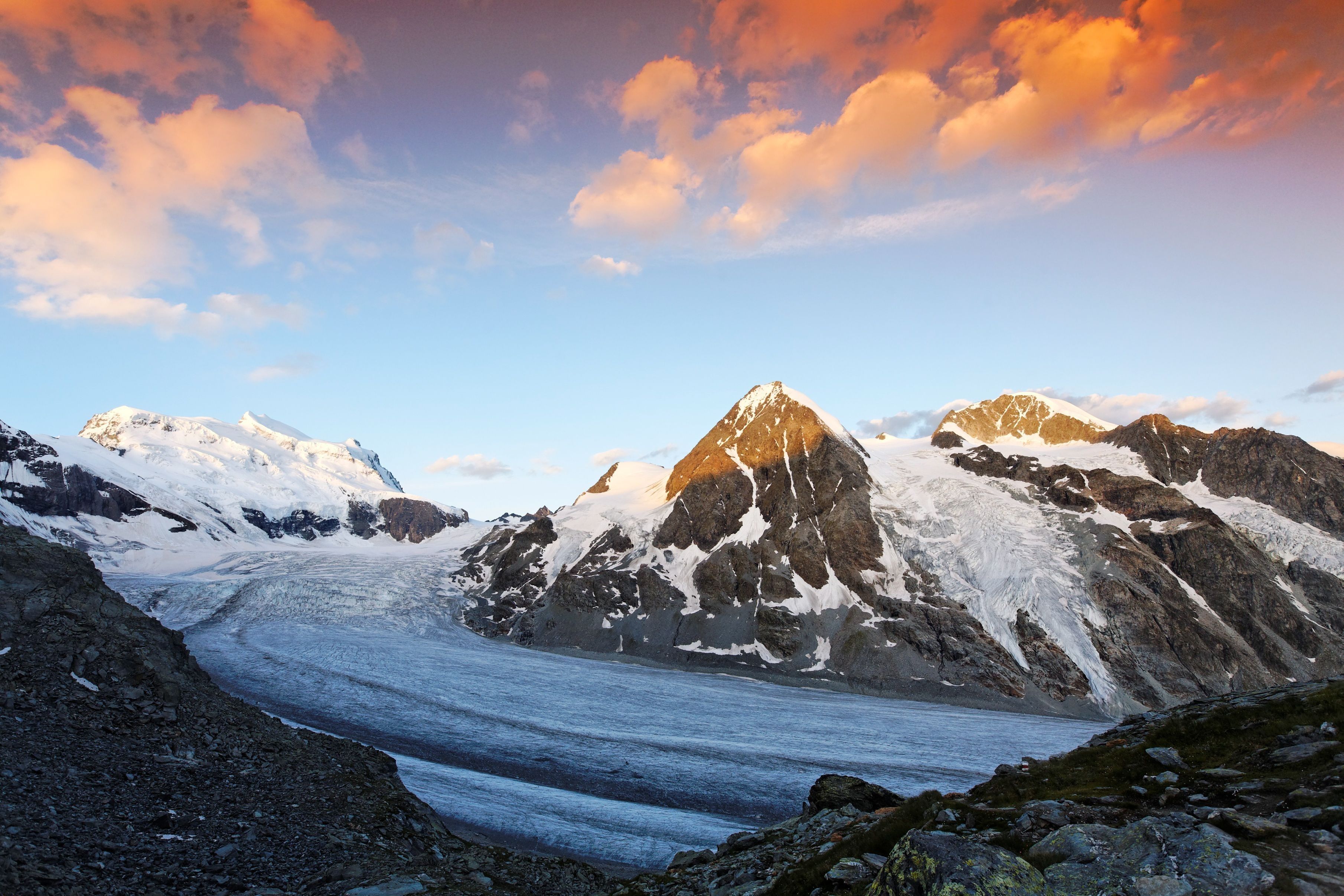 Blick auf Grand Combin in der Schweiz.&nbsp;
