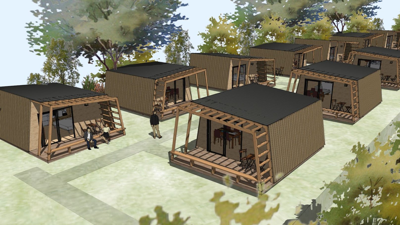 Künftig werden zum Camping der anderen Art auch "Tiny Houses" angeboten.