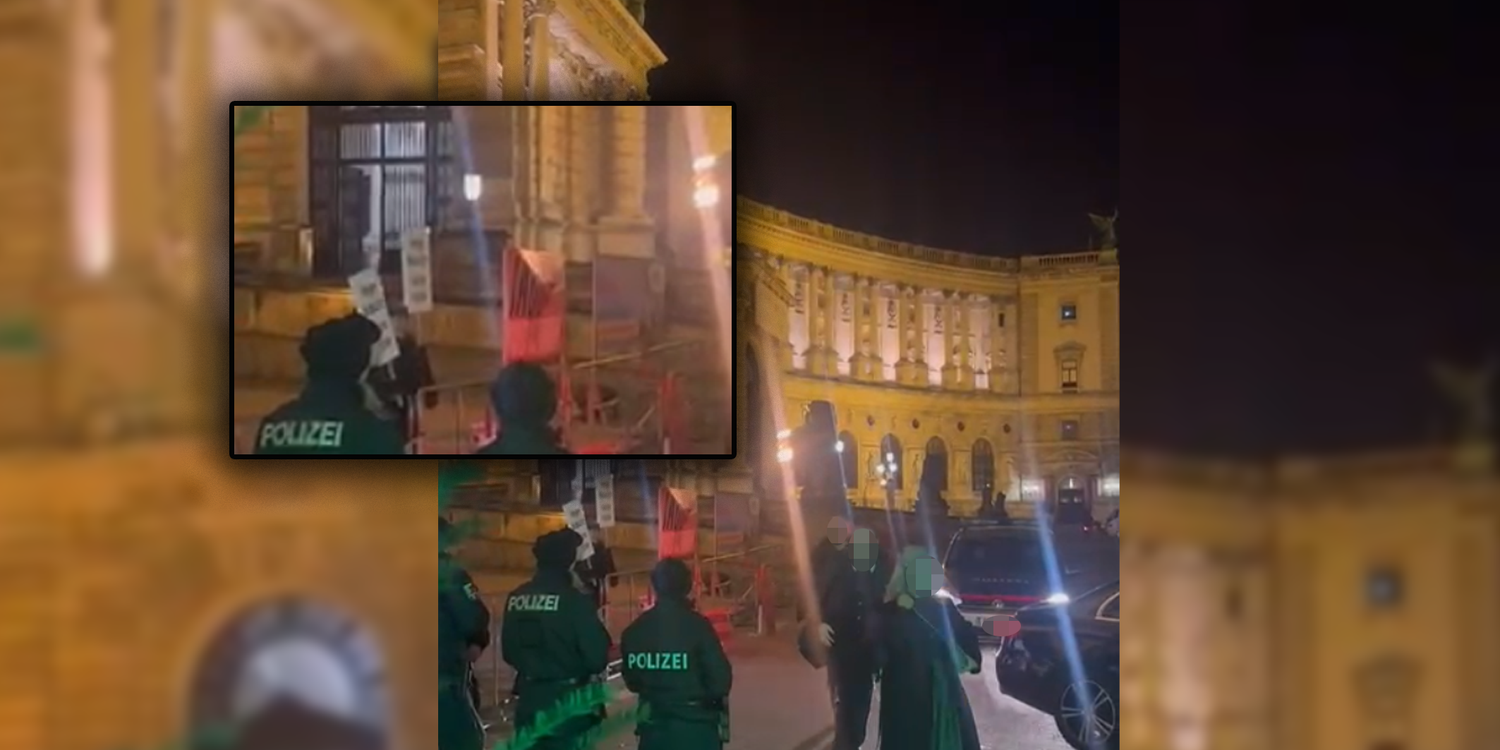 Nicht alle feiern den Jägerball in der Hofburg – Einige Tierschützer versammelten sich am Montagabend um zu protestieren.