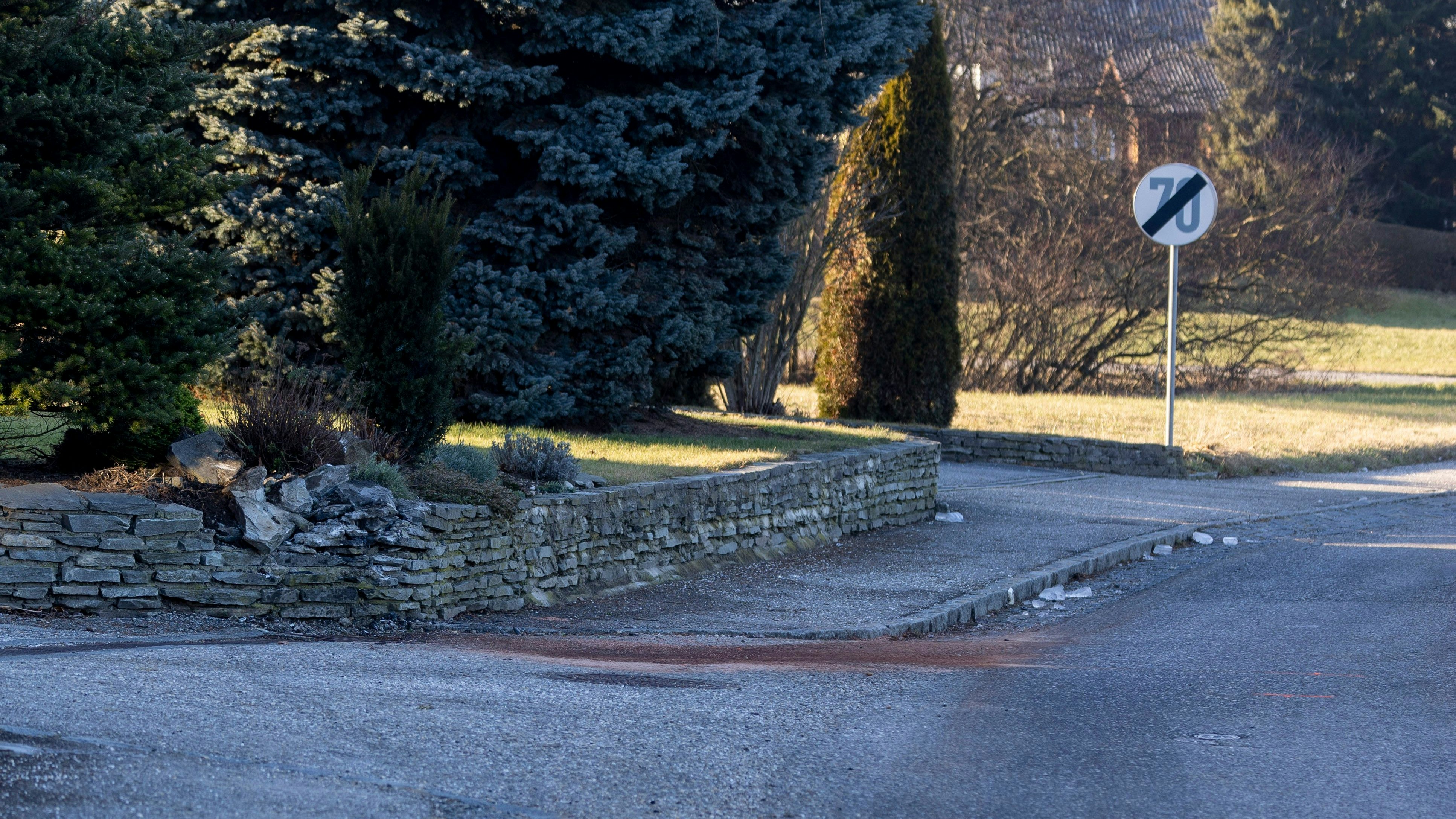 Der Lenker krachte in Ort im Innkreis gegen eine niedrige Gartenmauer.