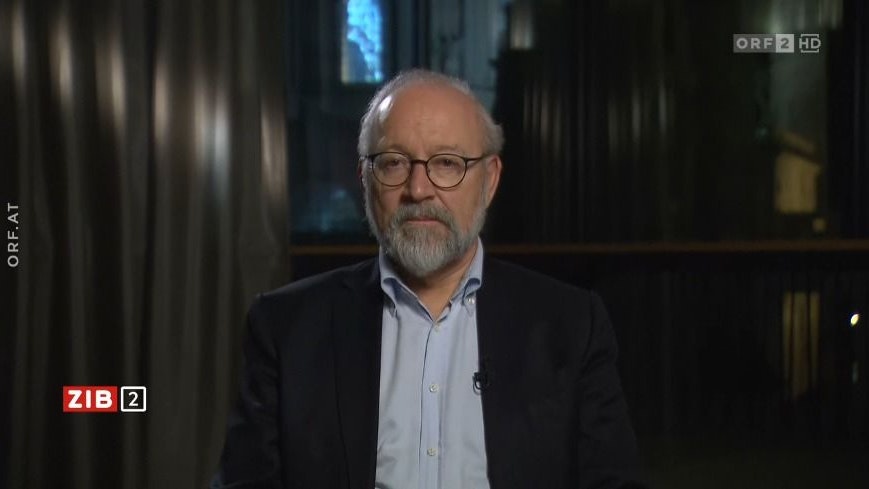 Der deutsche Politikwissenschaftler Herfried Münkler am späten Dienstagabend in der ORF-"ZIB2".