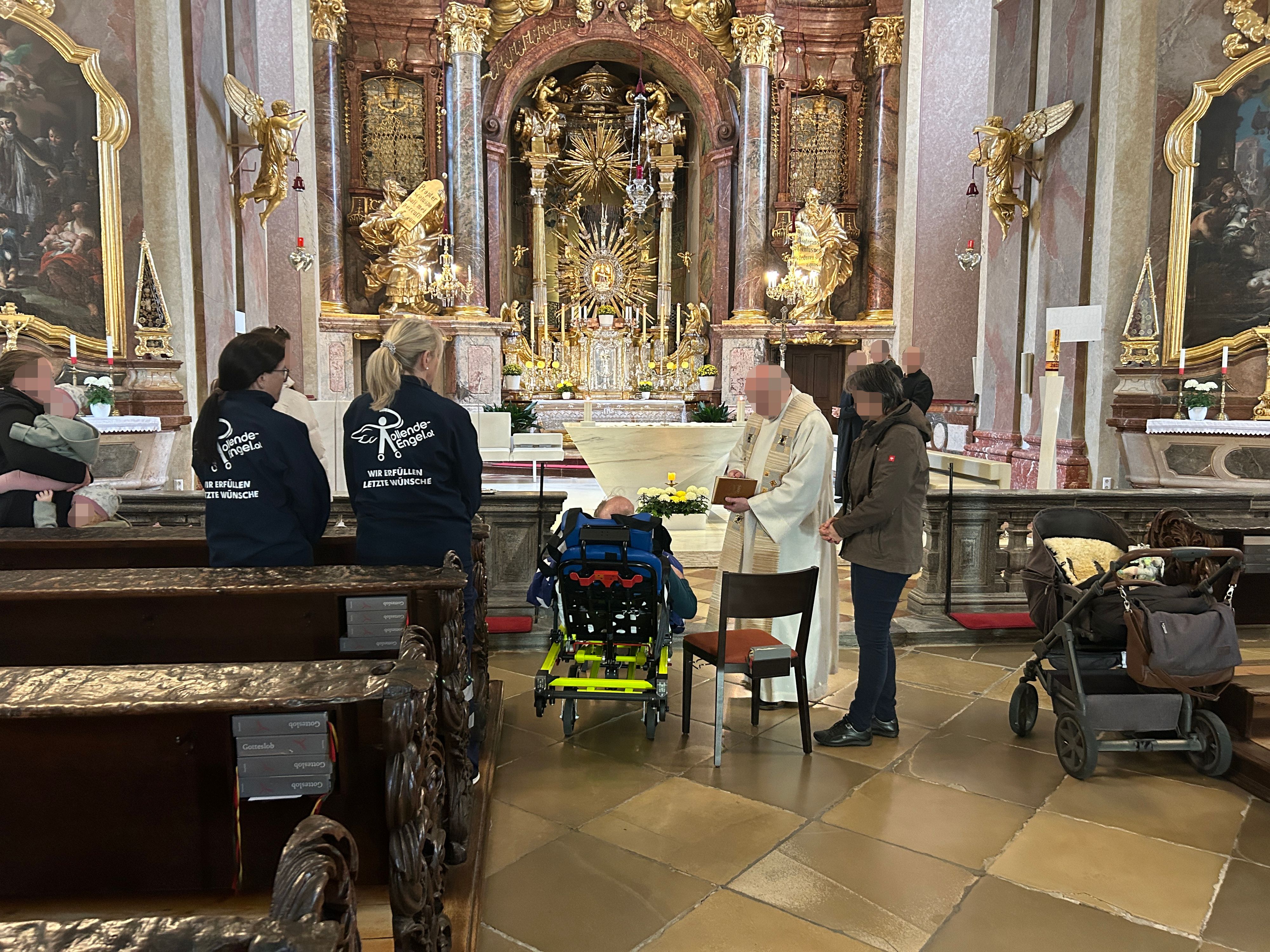 Für den Sterbenskranken gab es in seiner geliebten Wallfahrtskirche eine Salbung.
