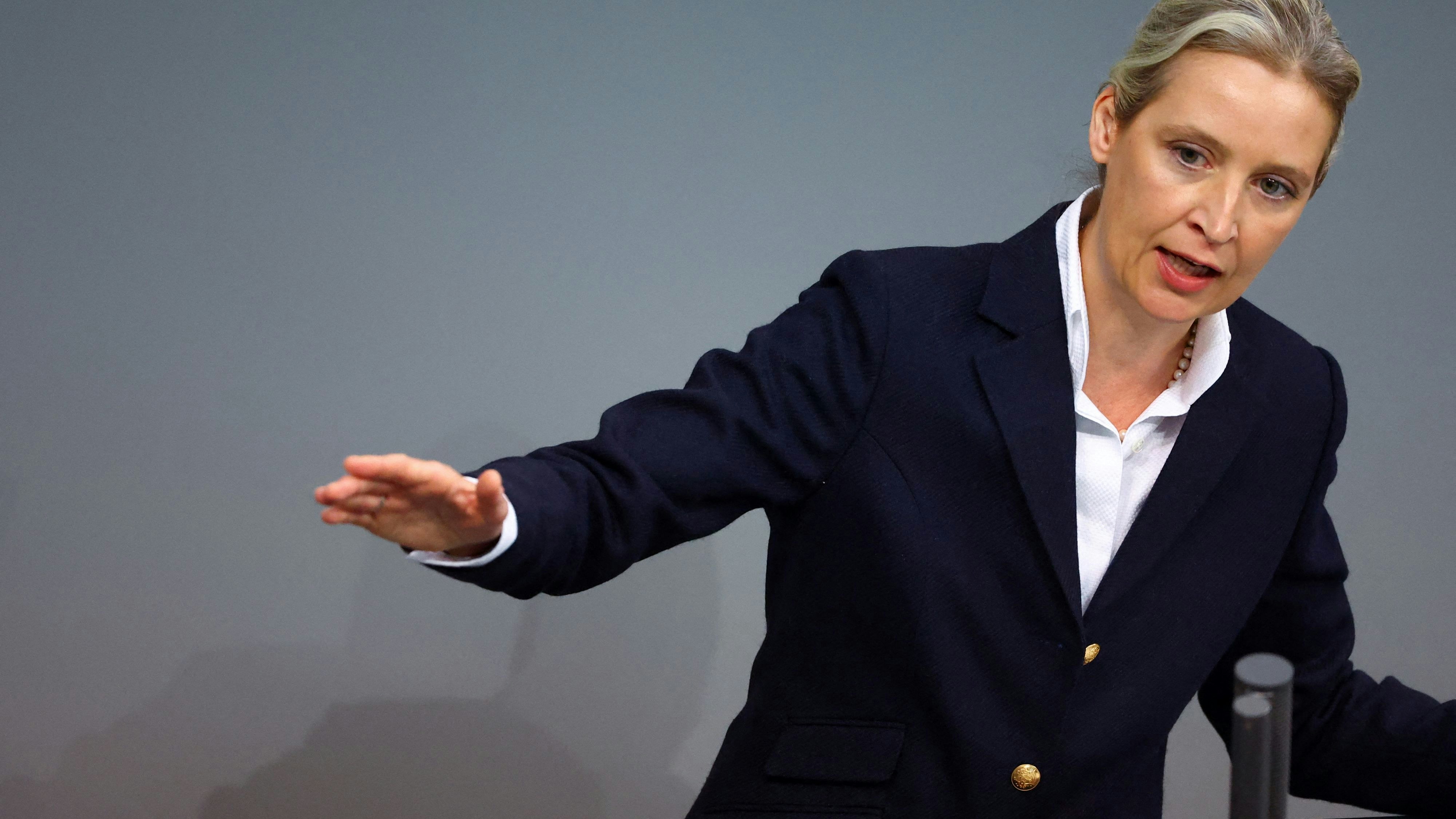 Alice Weidel (AfD) im Deutschen Bundestag. 