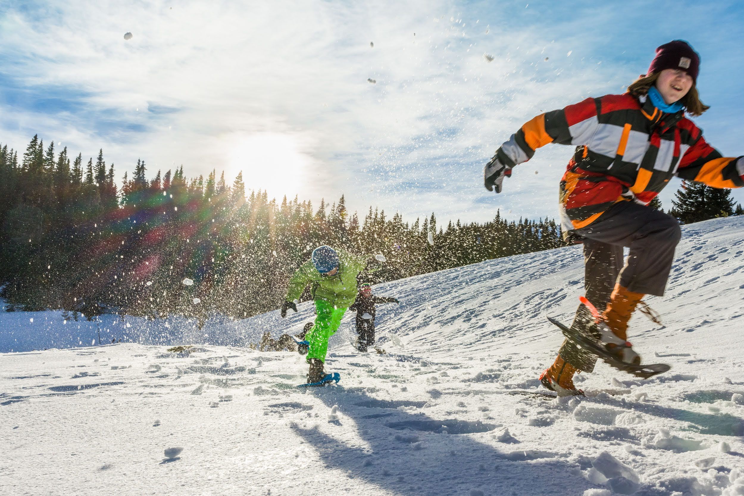 Schneeschuhwandern auf der Raxalpe.