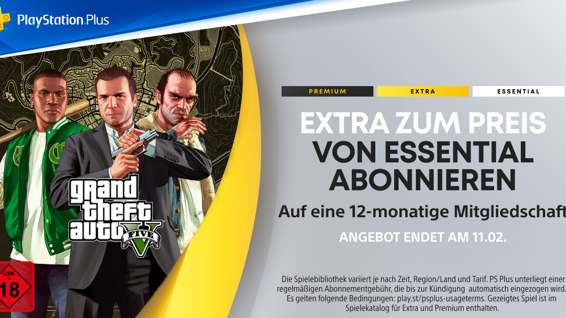 PlayStation Plus: 12 Monate Extra zum Preis von Essential verfügbar.