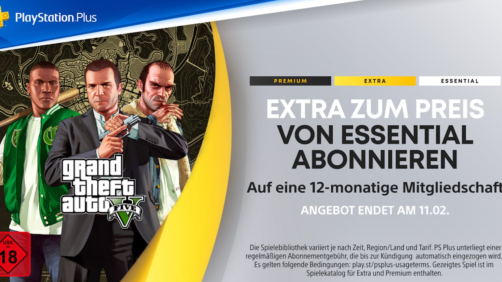 PlayStation Plus: 12 Monate Extra zum Preis von Essential verfügbar.