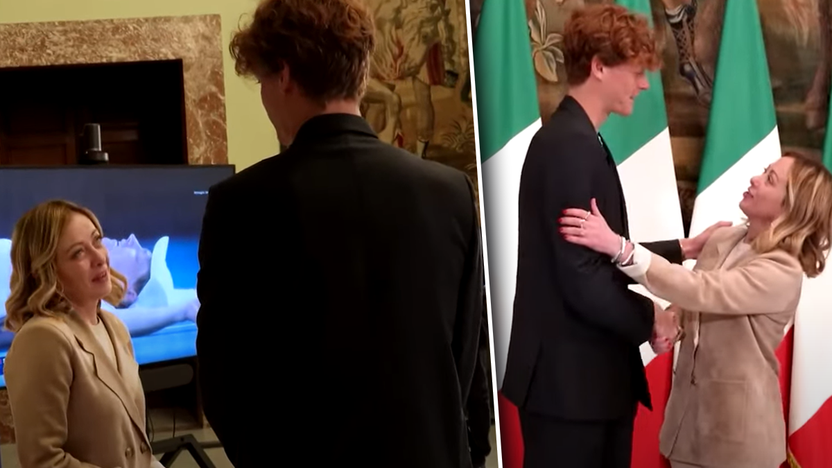 Jannik Sinner und Giorgia Meloni
