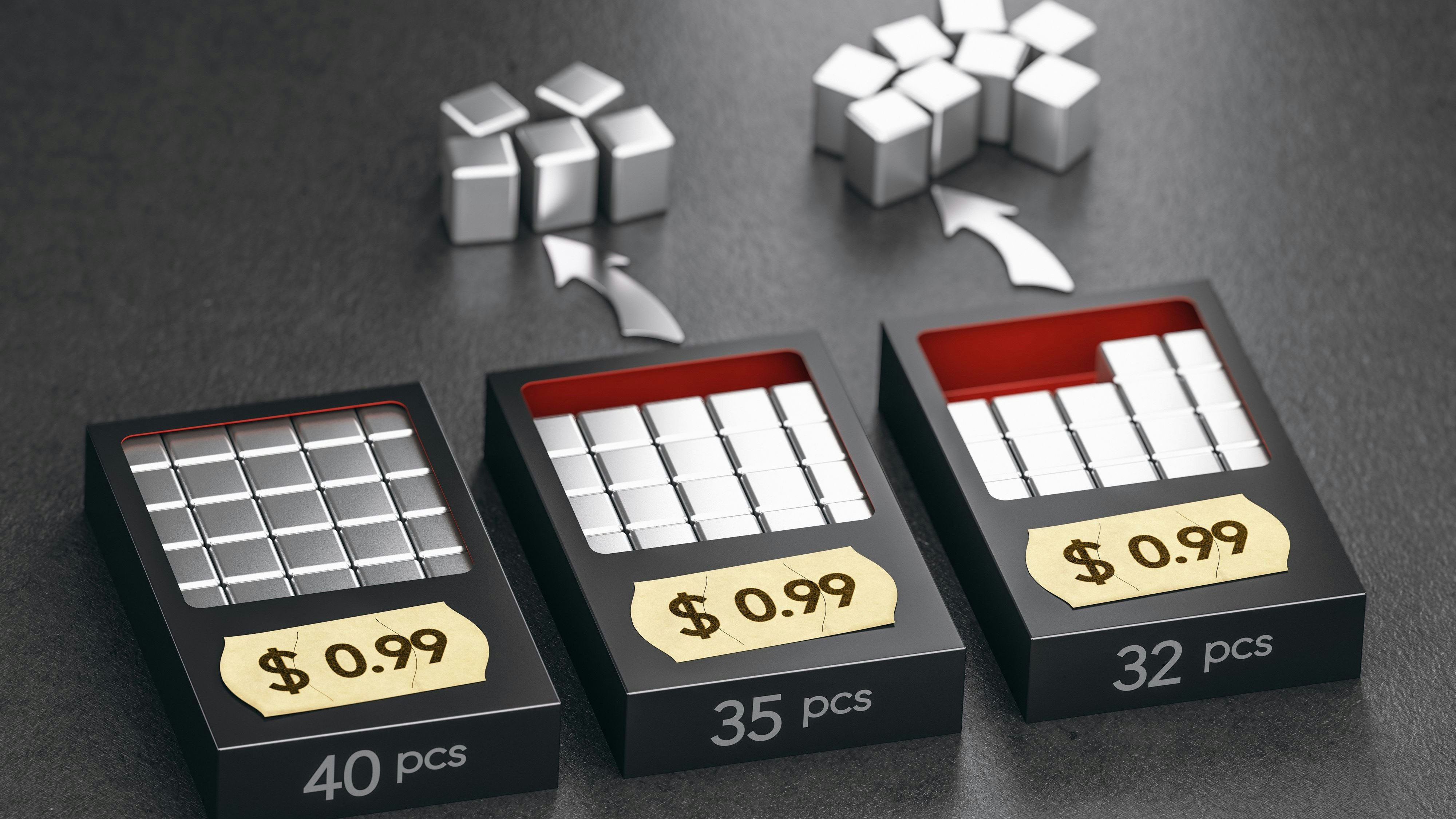 Die Produktinhalte werden immer weniger, während die Preise gleichbleiben oder sogar steigen.