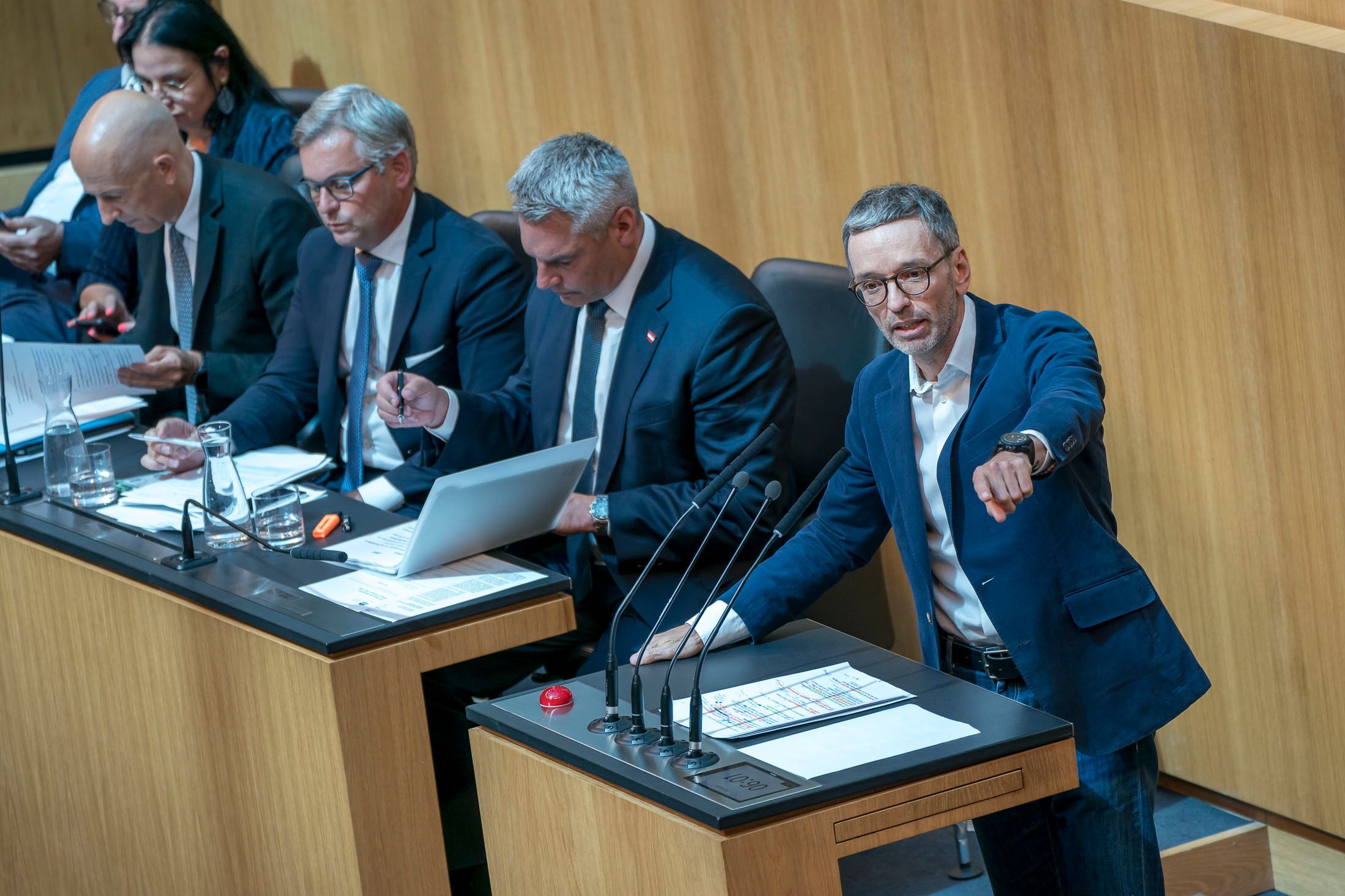 Herbert Kickl ist enttäuscht von Kanzler Karl Nehammer (VP)