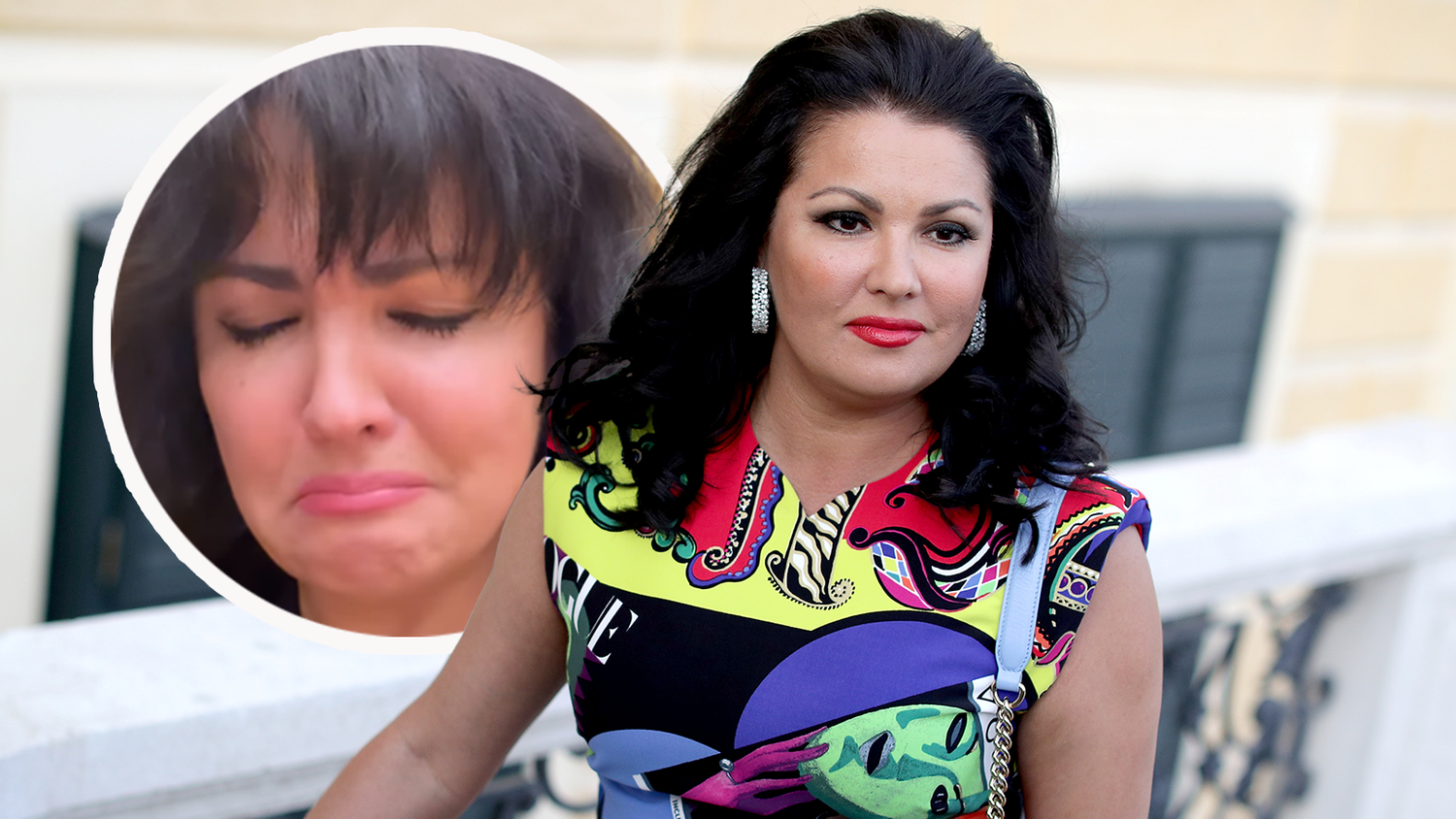 Anna Netrebko kann nicht ihre Tränen zurückhalten.