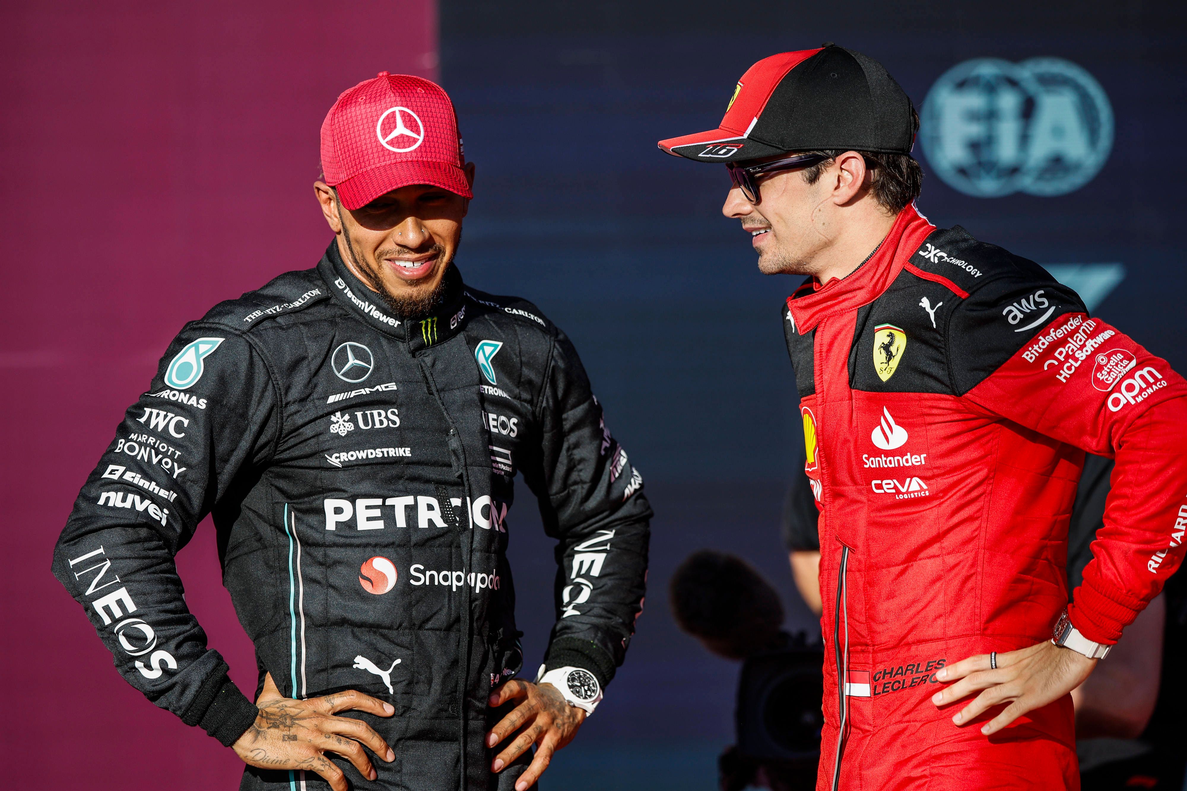 Lewis Hamilton und Charles Leclerc
