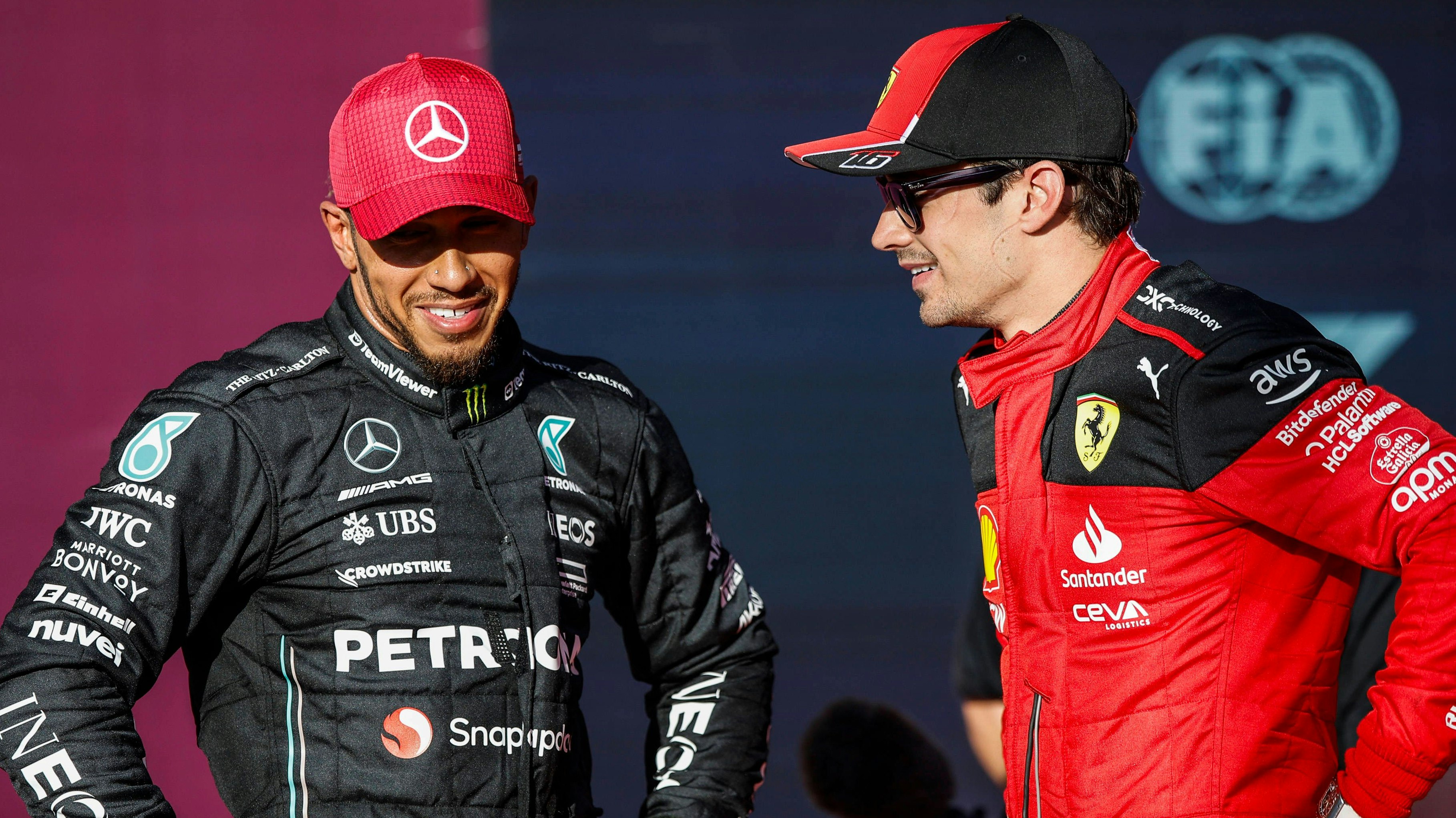 Lewis Hamilton und Charles Leclerc