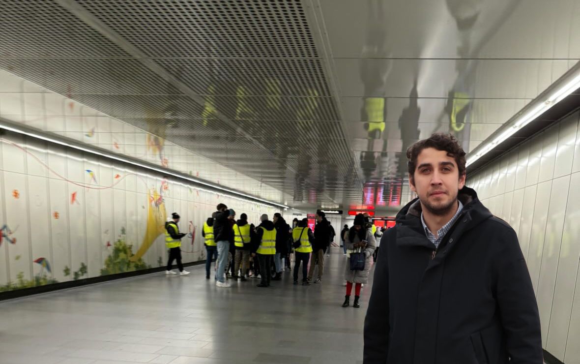 Vincenz K. (25) wurde bei der WU in Wien-Leopoldstadt kontrolliert.