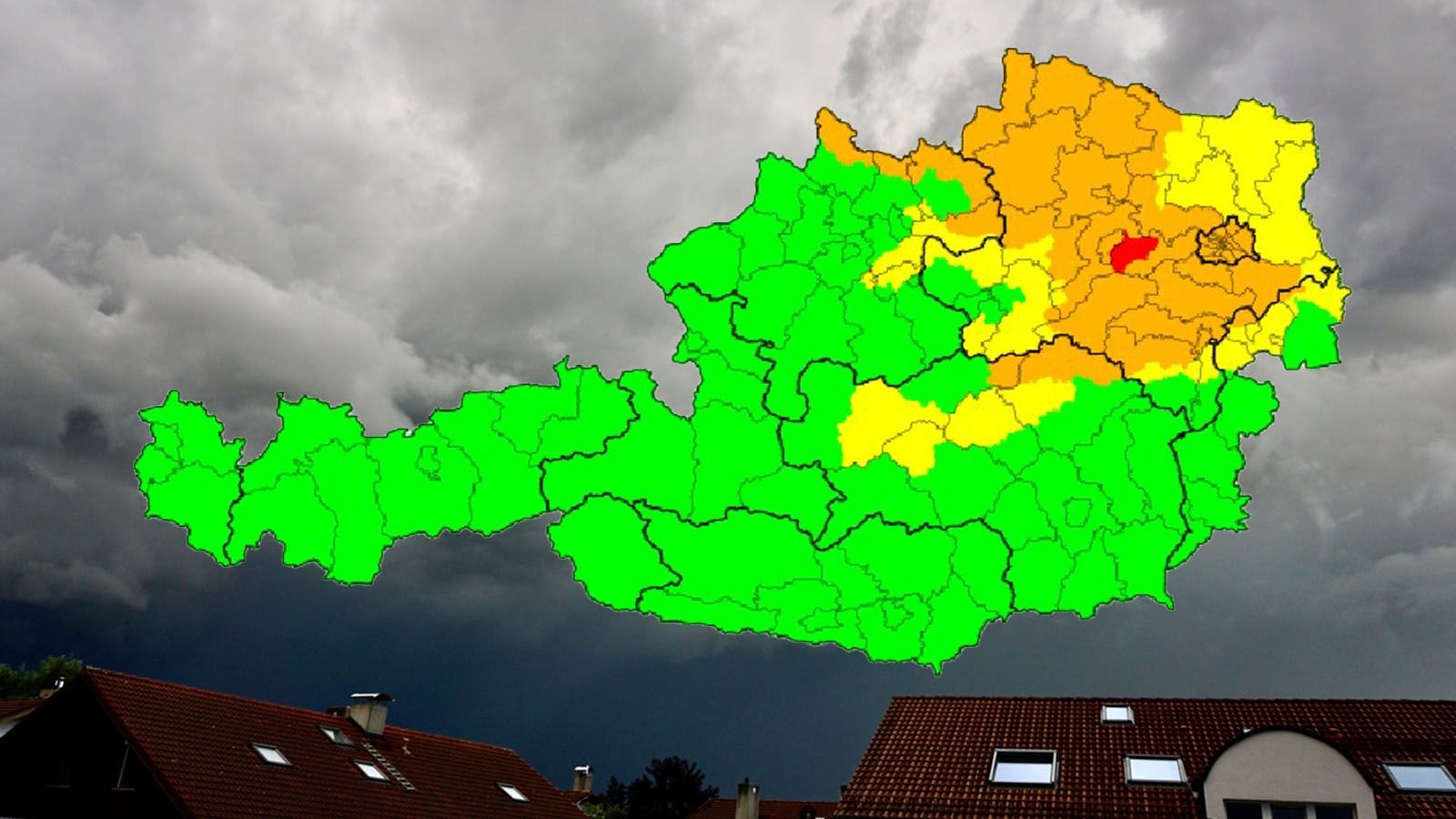 Ein Sturm fegt am Sonntag über Österreich.