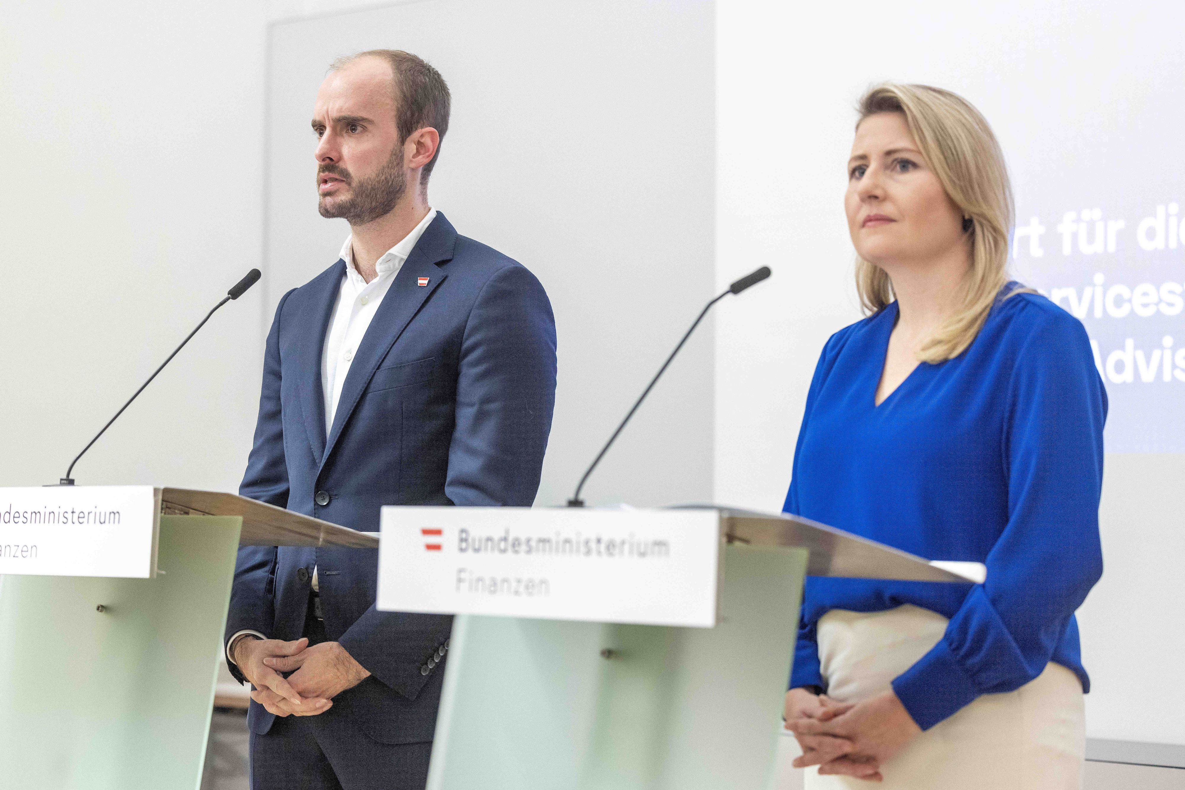 Florian Tursky, Staatssekretär für Digitalisierung und Telekommunikation, und Familienministerin Susanne Raab.