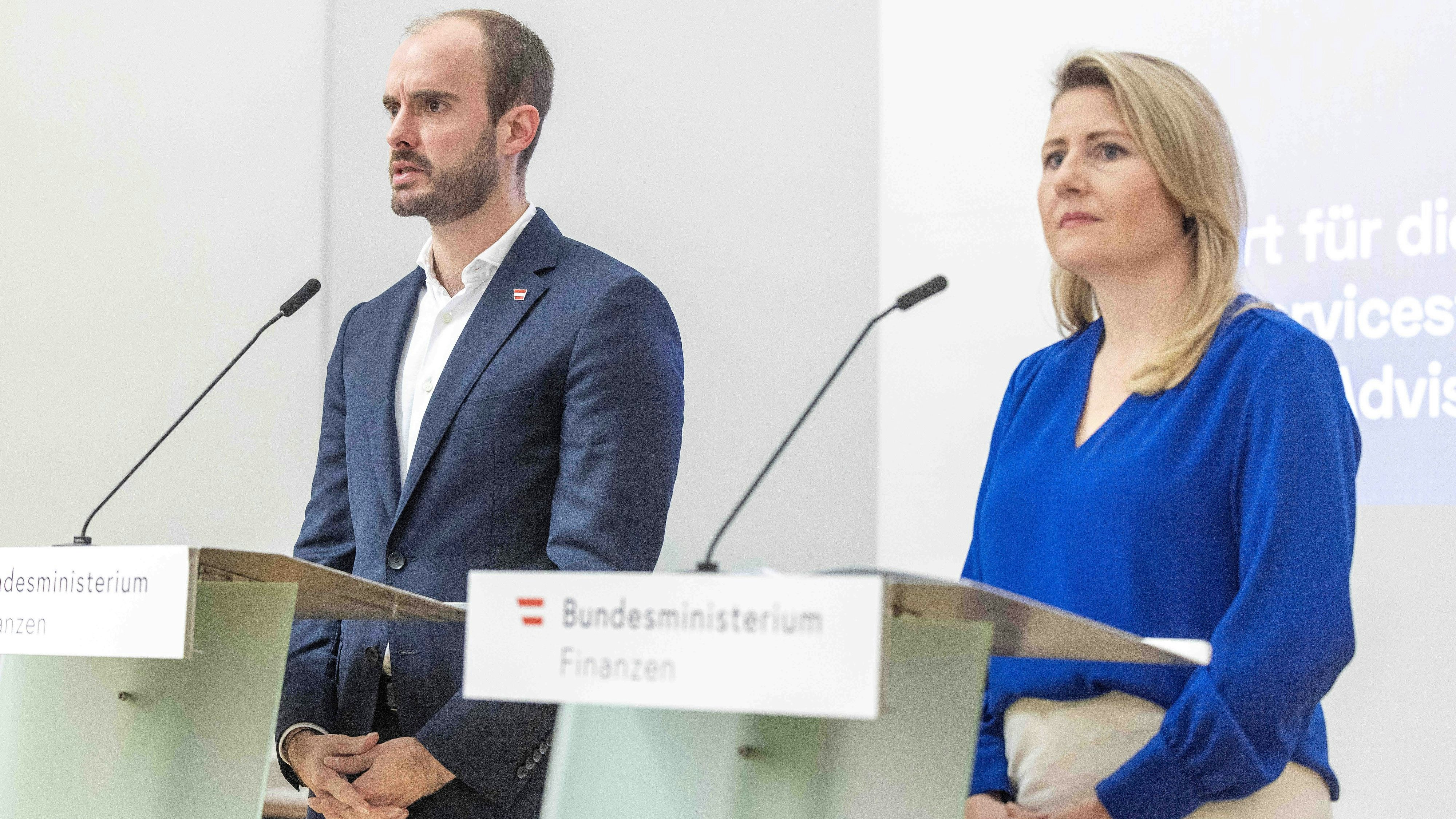 Florian Tursky, Staatssekretär für Digitalisierung und Telekommunikation, und Familienministerin Susanne Raab.