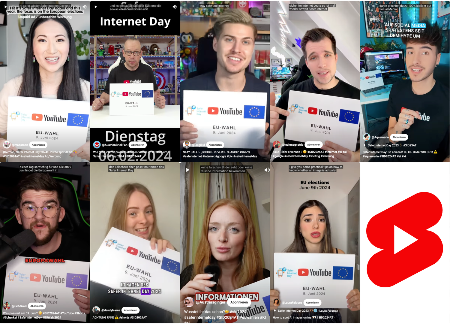 Safer Internet Day 2024: Sicherheitstipps von YouTube-Stars und Google rund um die EU-Wahl im Juni.