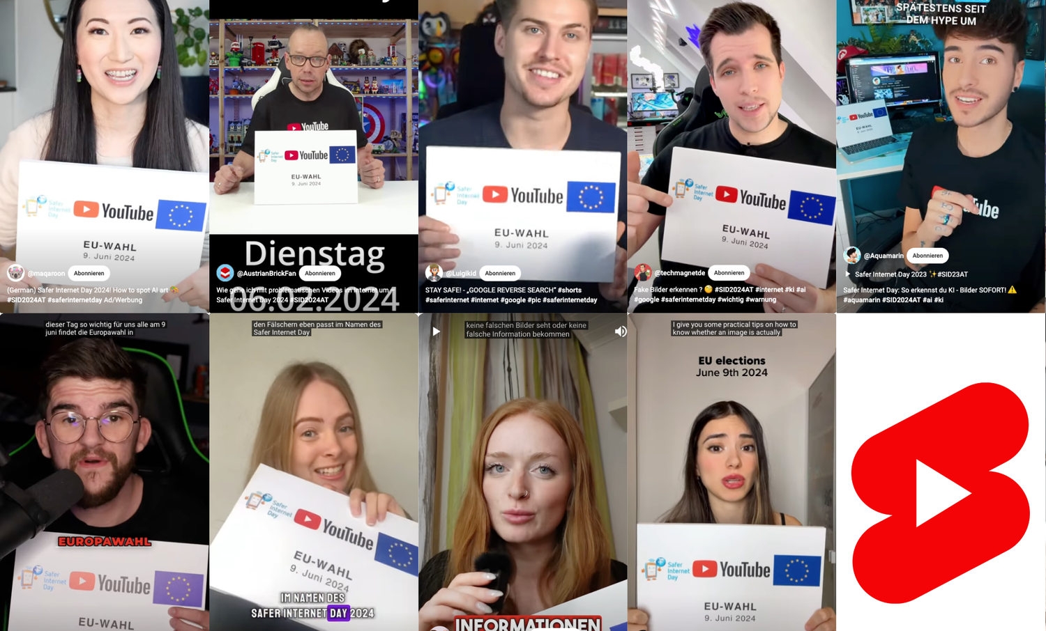 Safer Internet Day 2024: Sicherheitstipps von YouTube-Stars und Google rund um die EU-Wahl im Juni.
